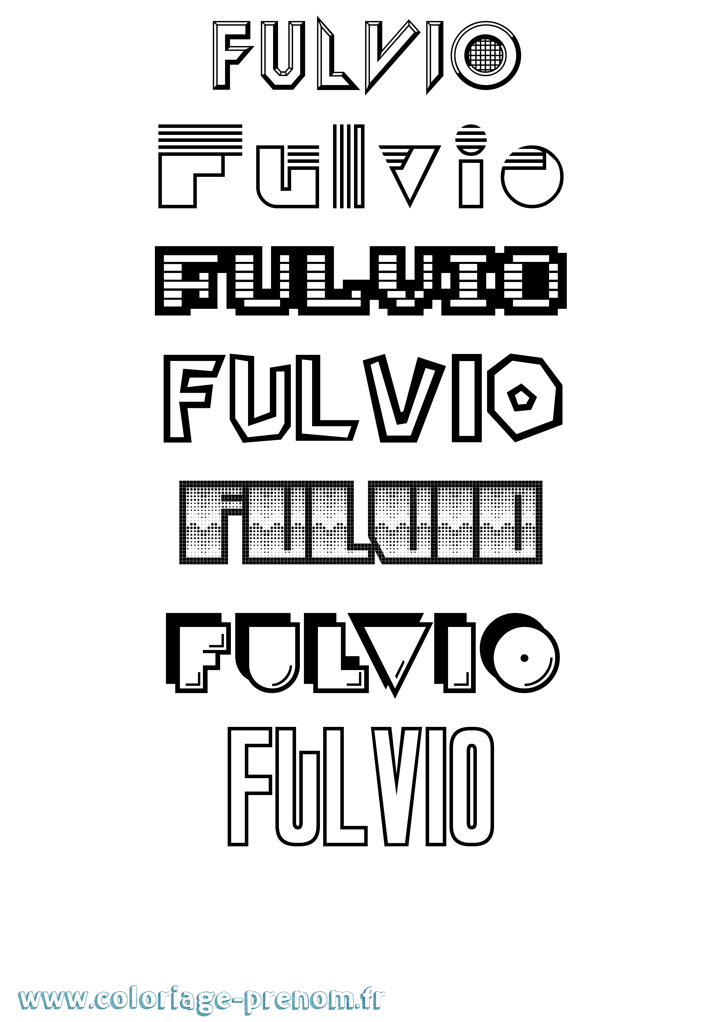 Coloriage Fulvio Jeux Vidéos Coloriage prénom Fulvio Jeux Vidéos