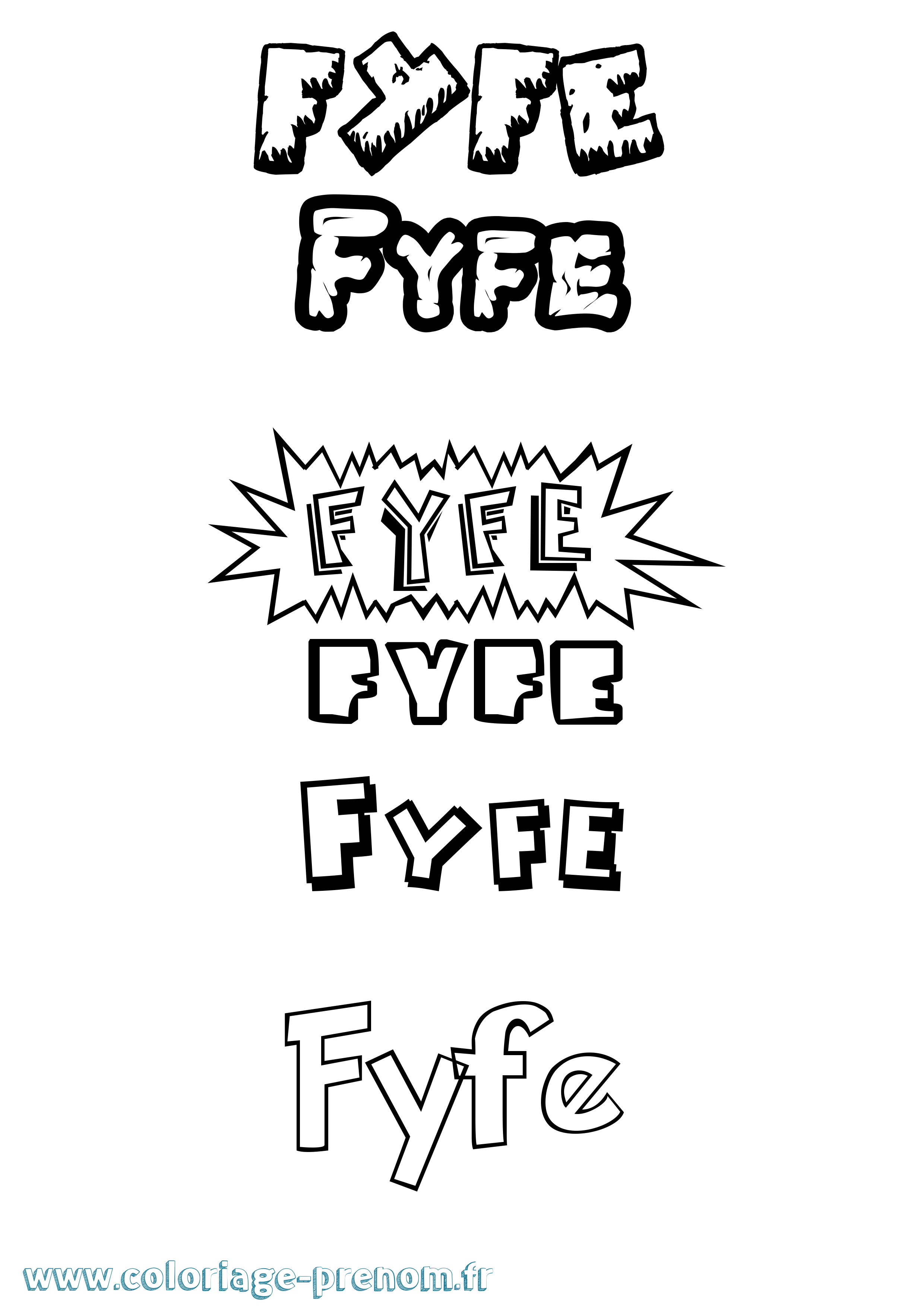 Coloriage Fyfe Dessin Animé Coloriage prénom Fyfe Dessin Animé