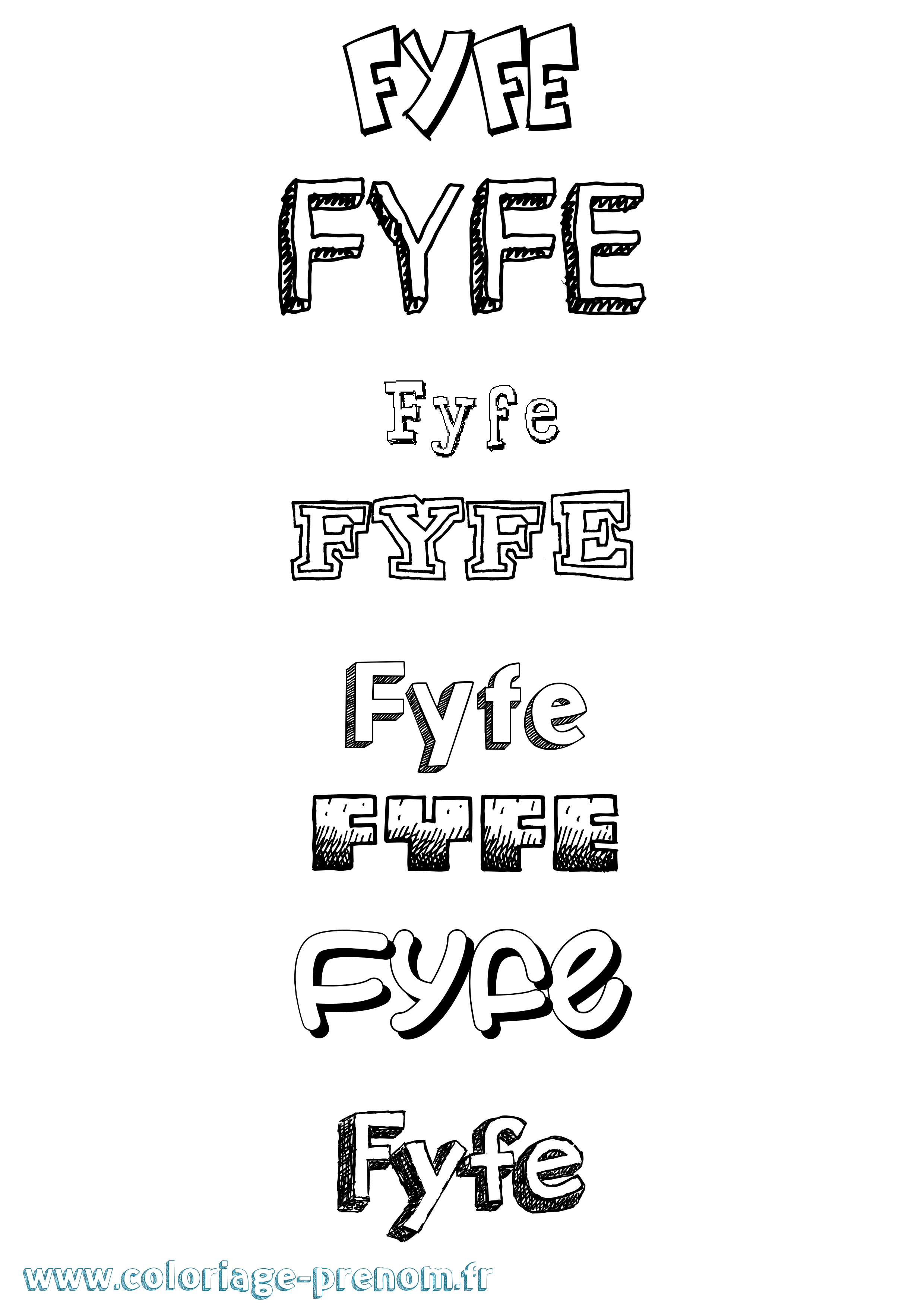 Coloriage Fyfe Dessiné Coloriage prénom Fyfe Dessiné