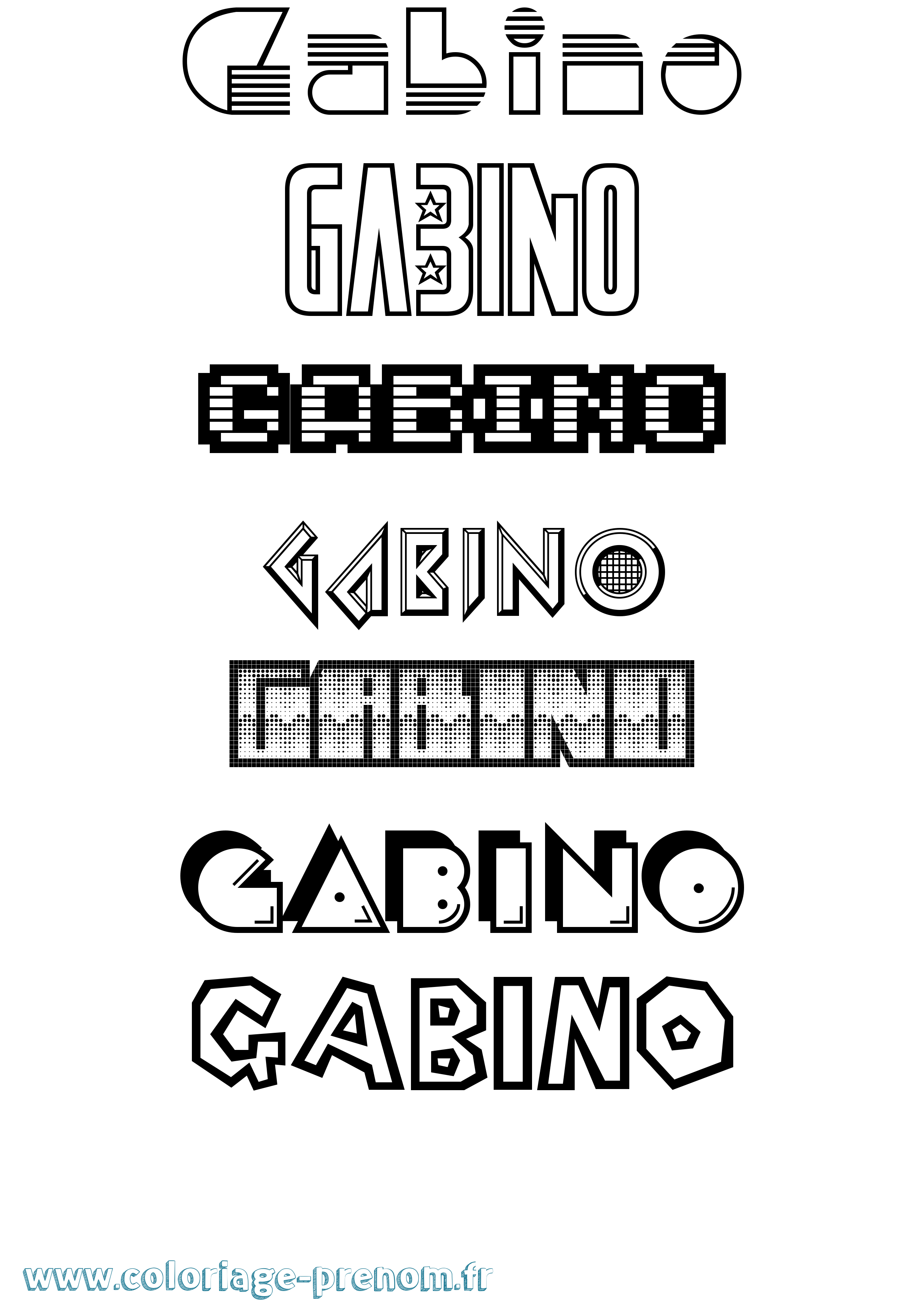 Coloriage Gabino Jeux Vidéos Coloriage prénom Gabino Jeux Vidéos
