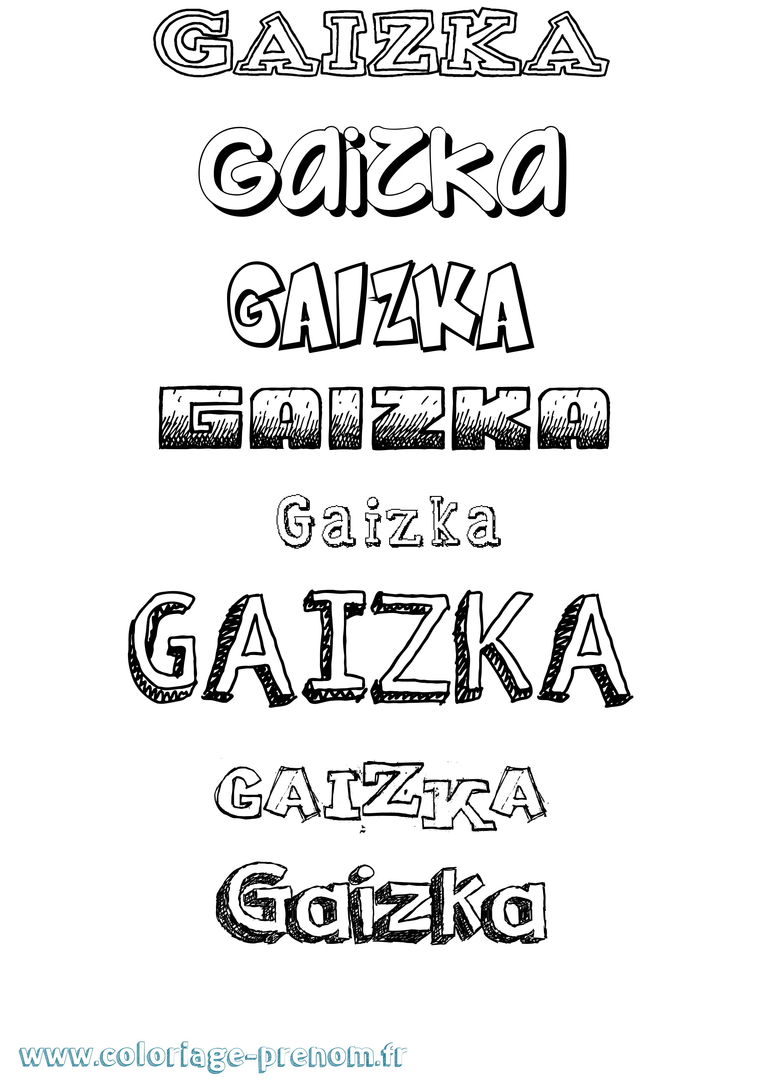 Coloriage Gaizka Dessiné Coloriage prénom Gaizka Dessiné