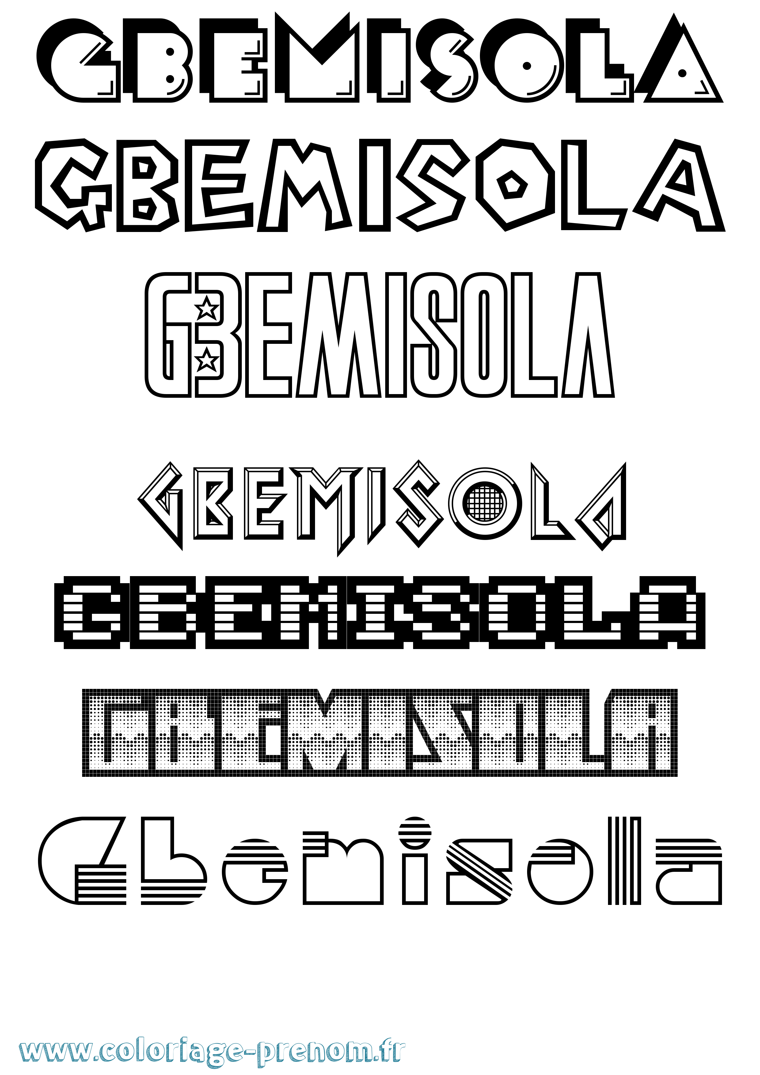 Coloriage Gbemisola Jeux Vidéos Coloriage prénom Gbemisola Jeux Vidéos