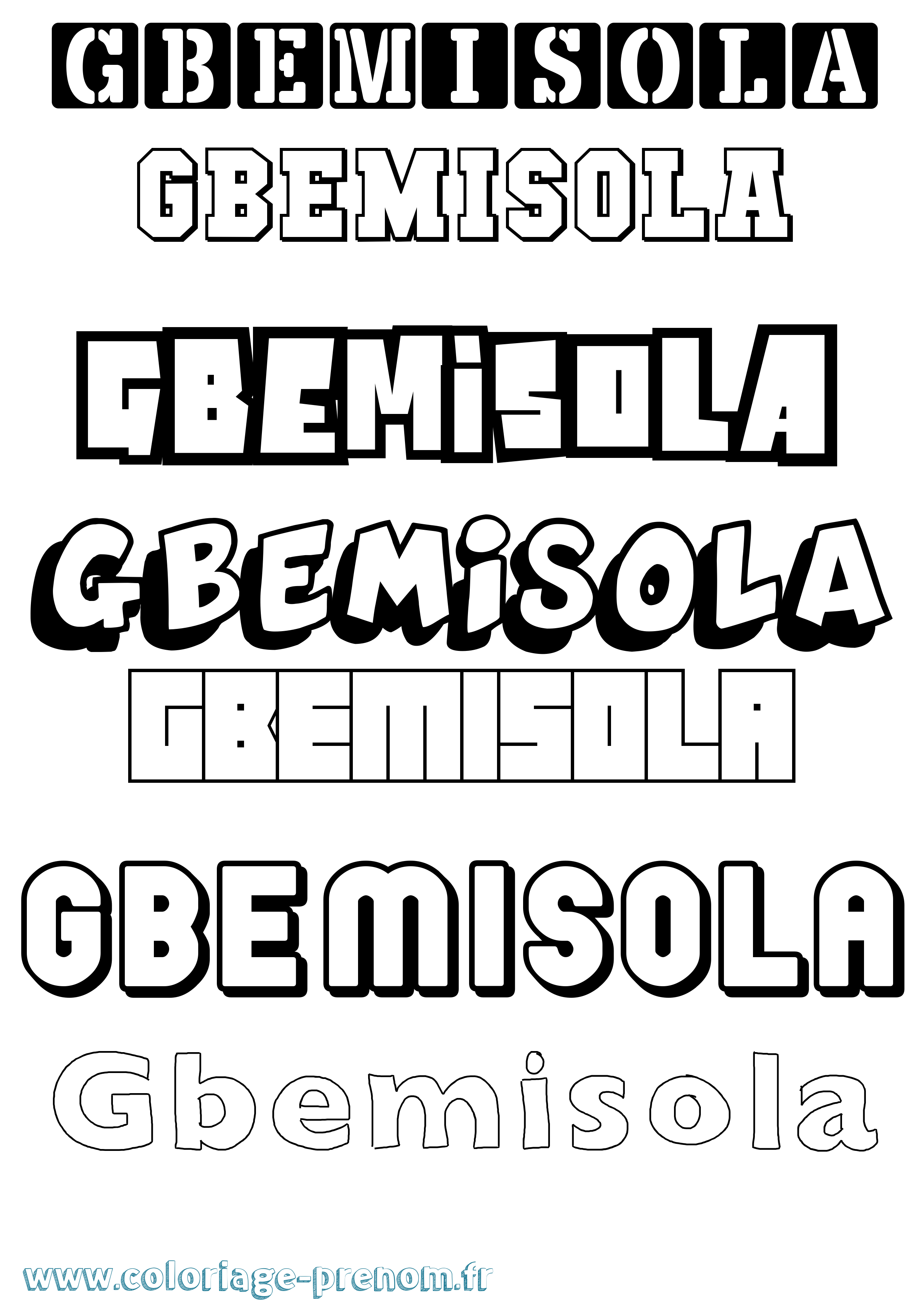 Coloriage Gbemisola Simple Coloriage prénom Gbemisola Simple