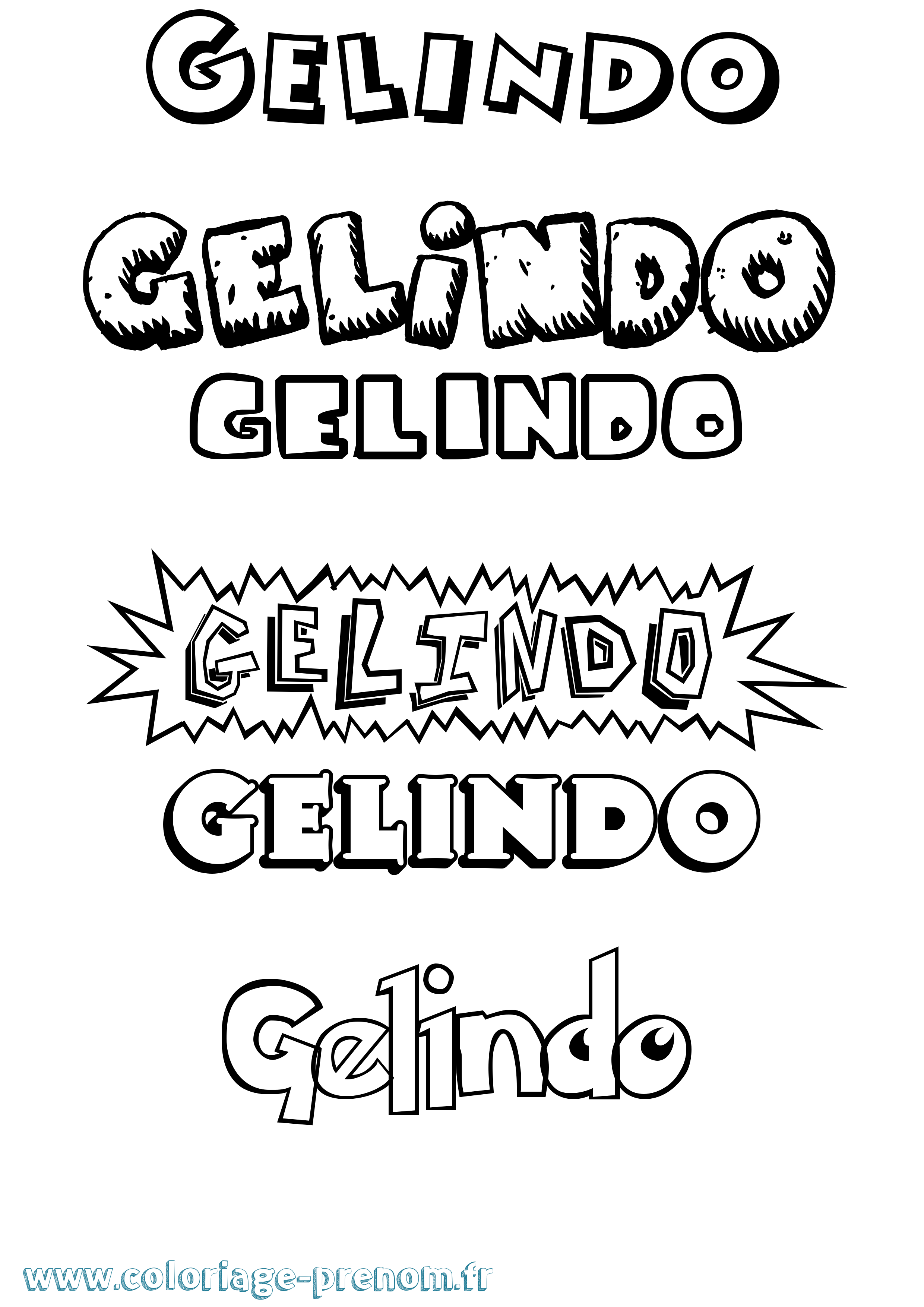 Coloriage Gelindo Dessin Animé Coloriage prénom Gelindo Dessin Animé