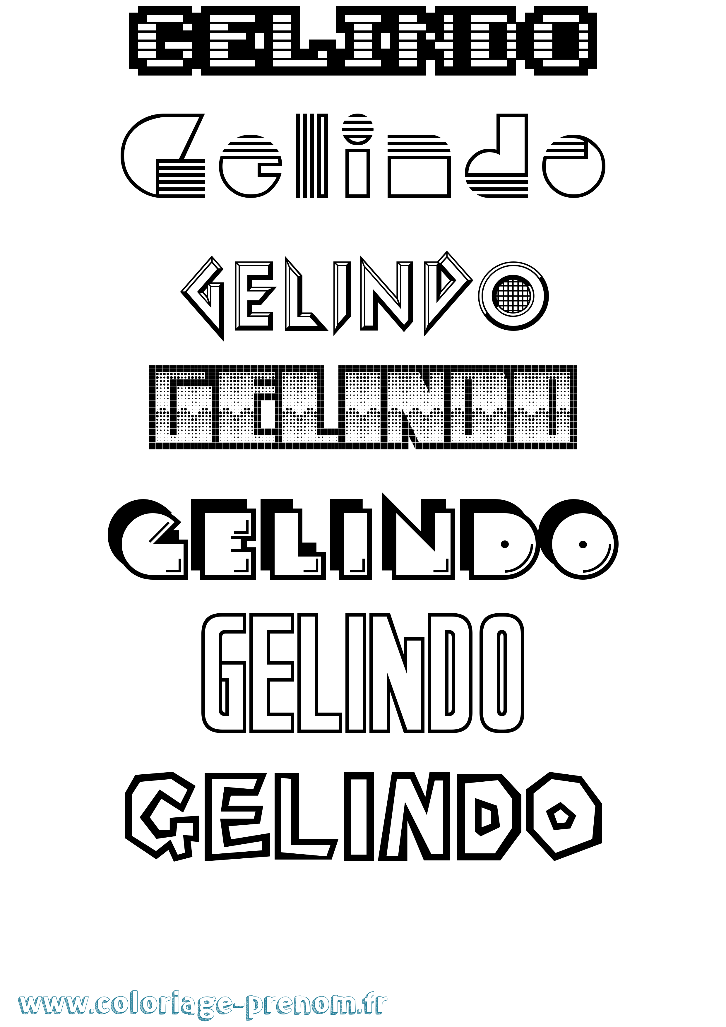 Coloriage Gelindo Jeux Vidéos Coloriage prénom Gelindo Jeux Vidéos