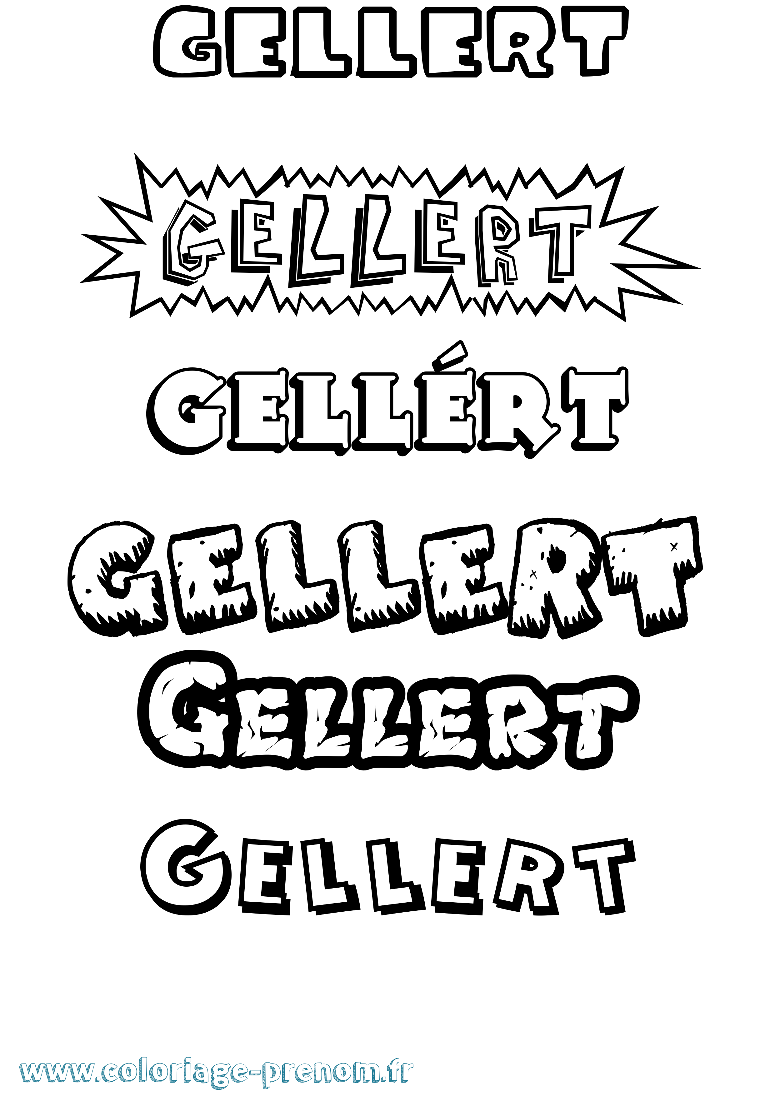 Coloriage Gellért Dessin Animé Coloriage prénom Gellért Dessin Animé