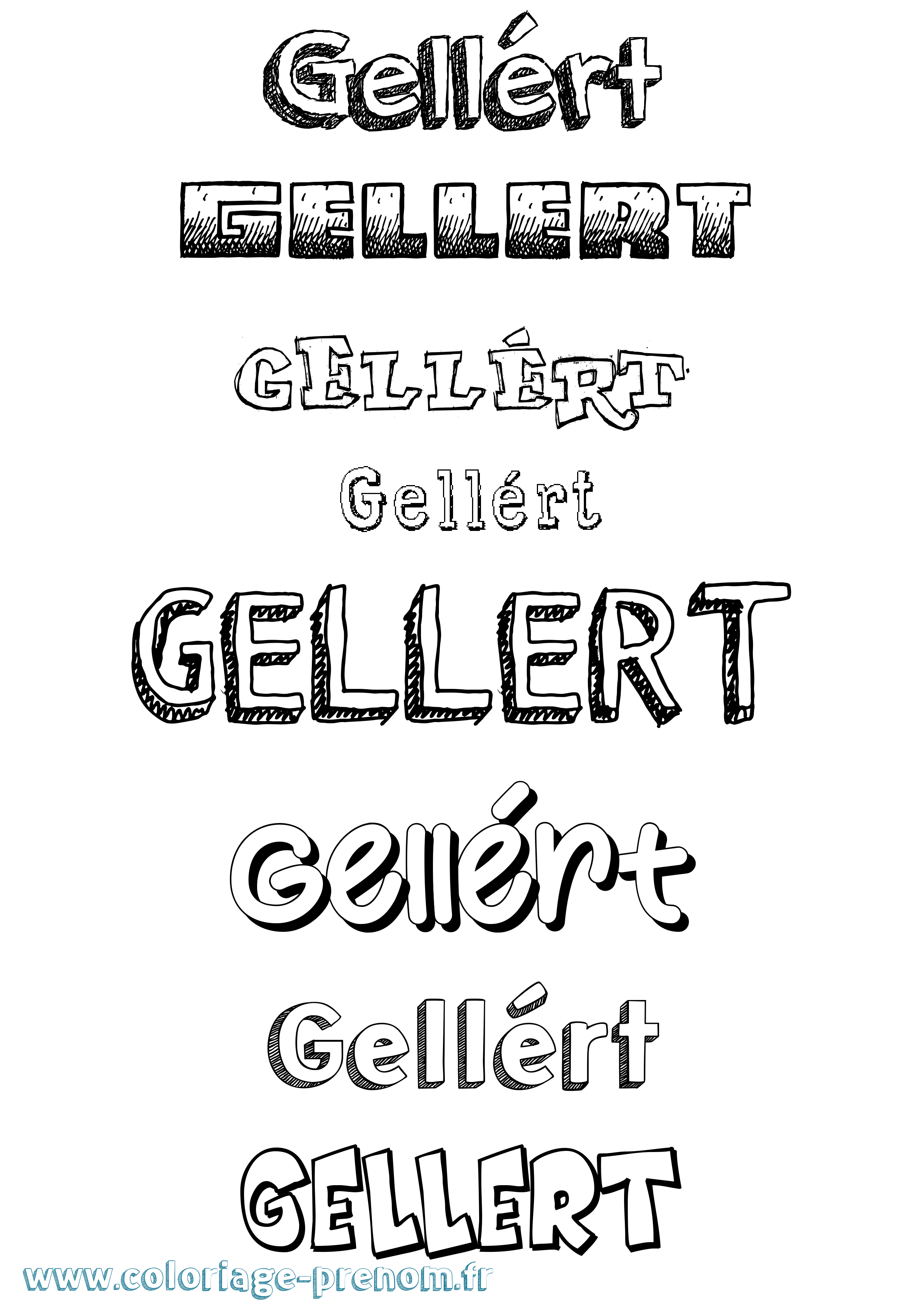 Coloriage Gellért Dessiné Coloriage prénom Gellért Dessiné