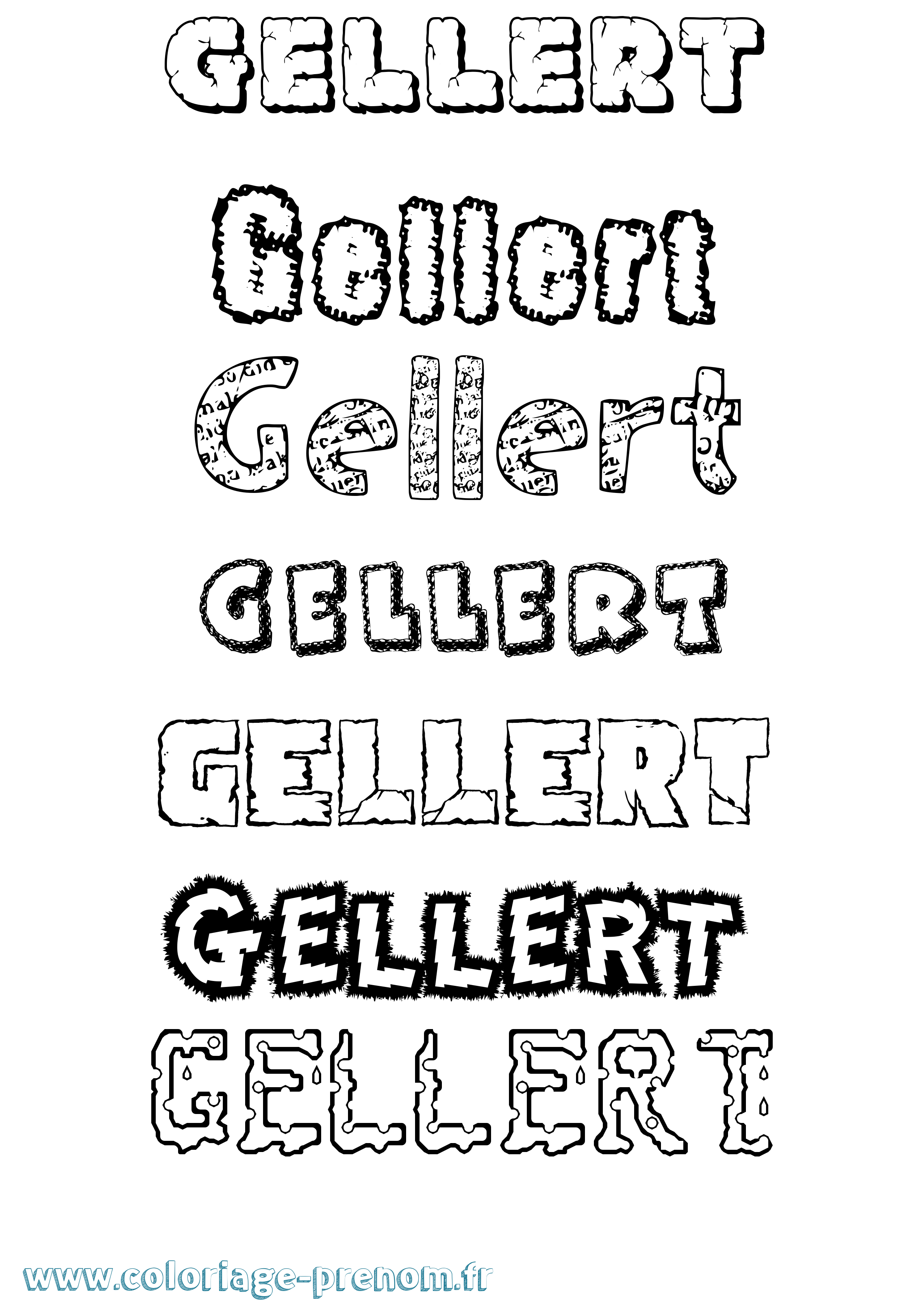 Coloriage Gellért Destructuré Coloriage prénom Gellért Destructuré