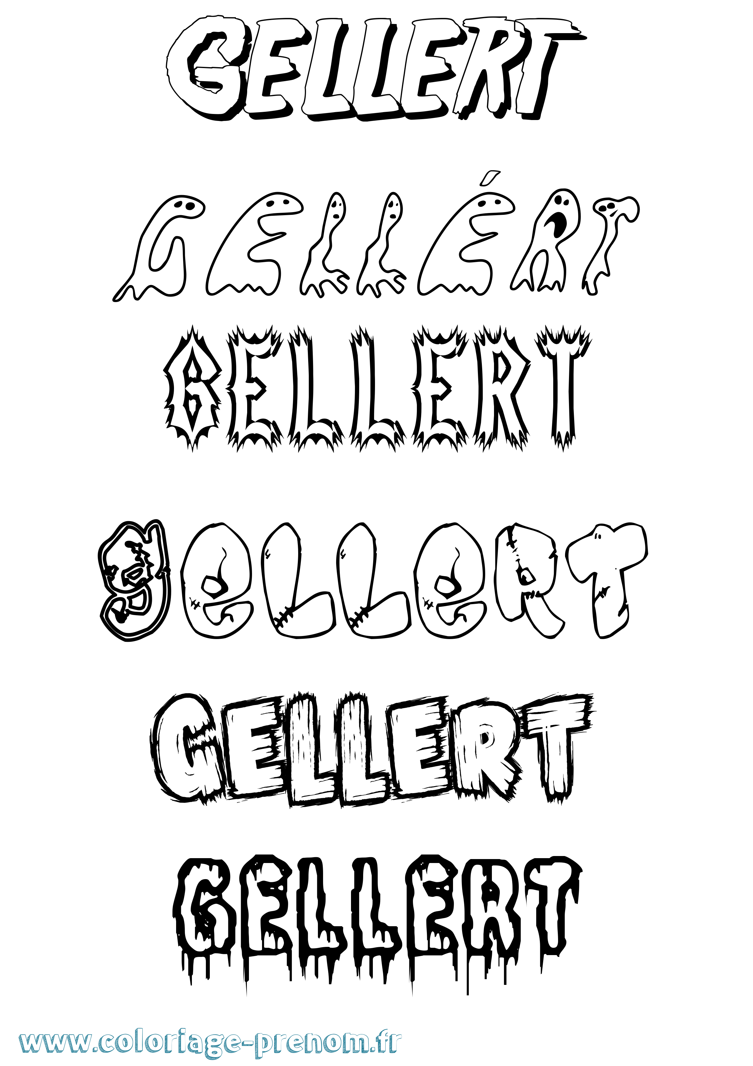 Coloriage Gellért Frisson Coloriage prénom Gellért Frisson