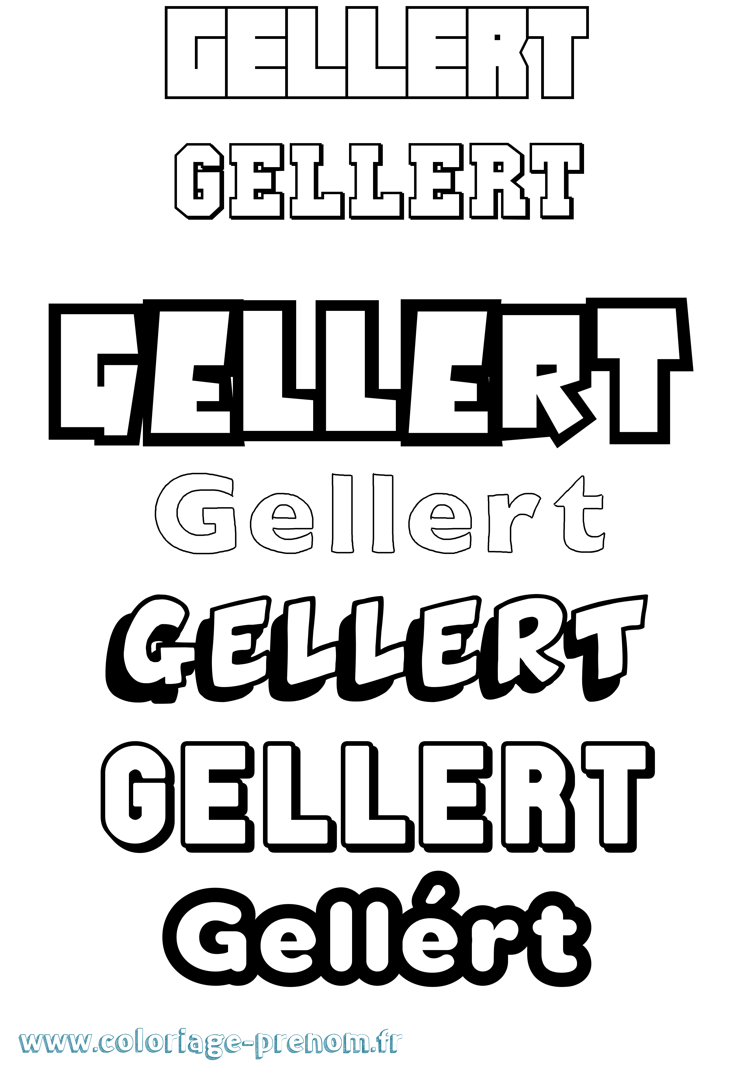 Coloriage Gellért Simple Coloriage prénom Gellért Simple