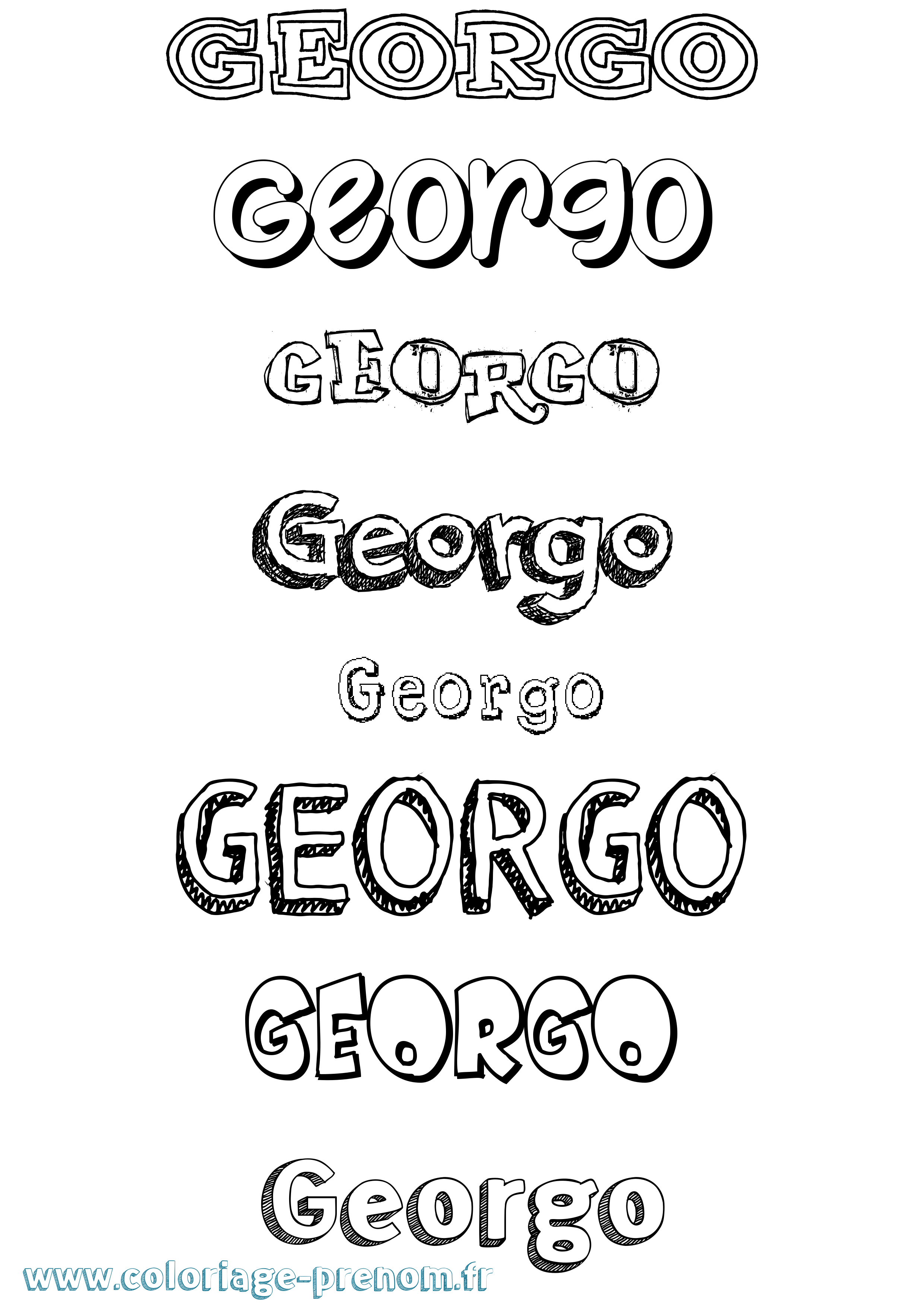 Coloriage Georgo Dessiné Coloriage prénom Georgo Dessiné
