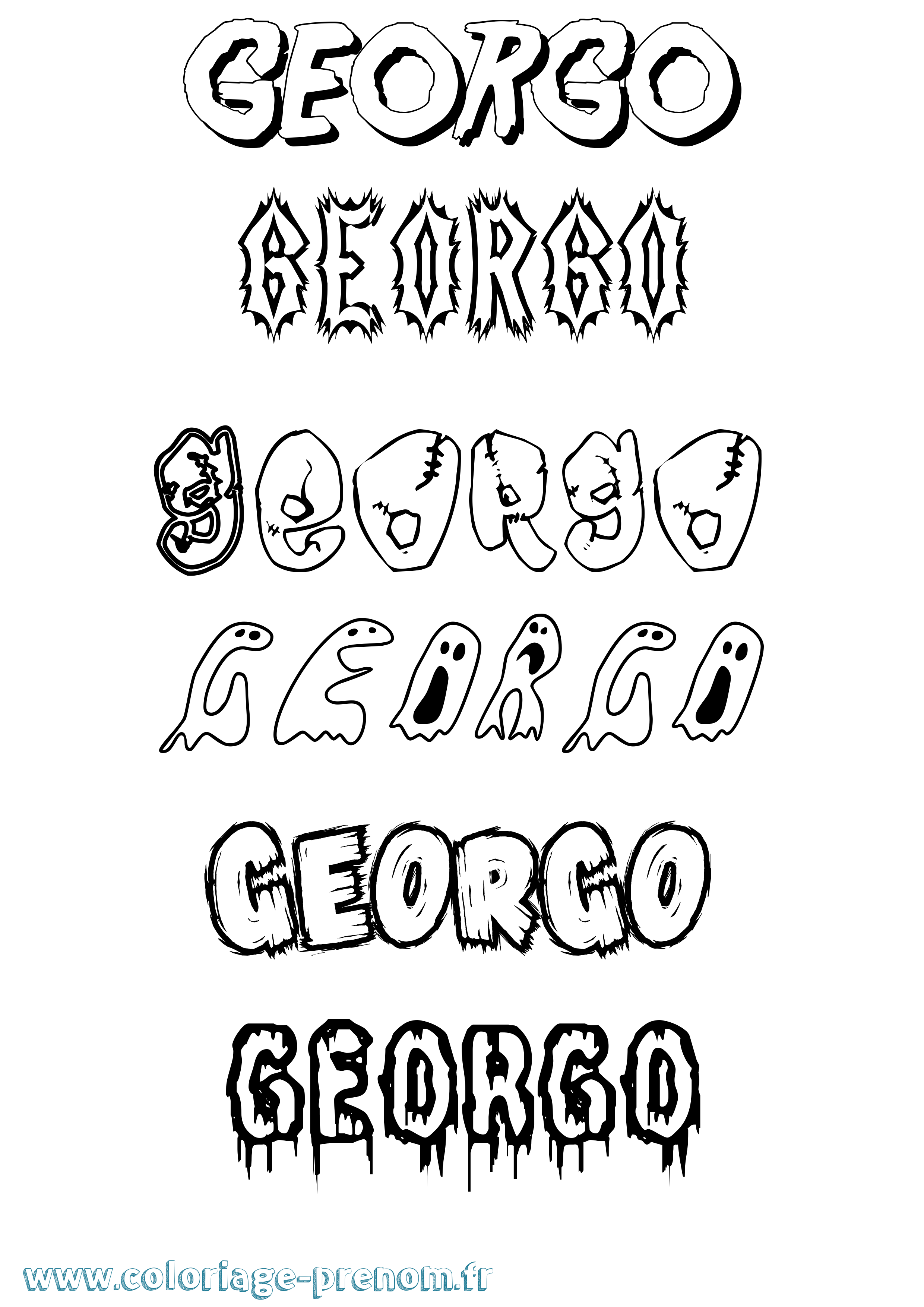 Coloriage Georgo Frisson Coloriage prénom Georgo Frisson