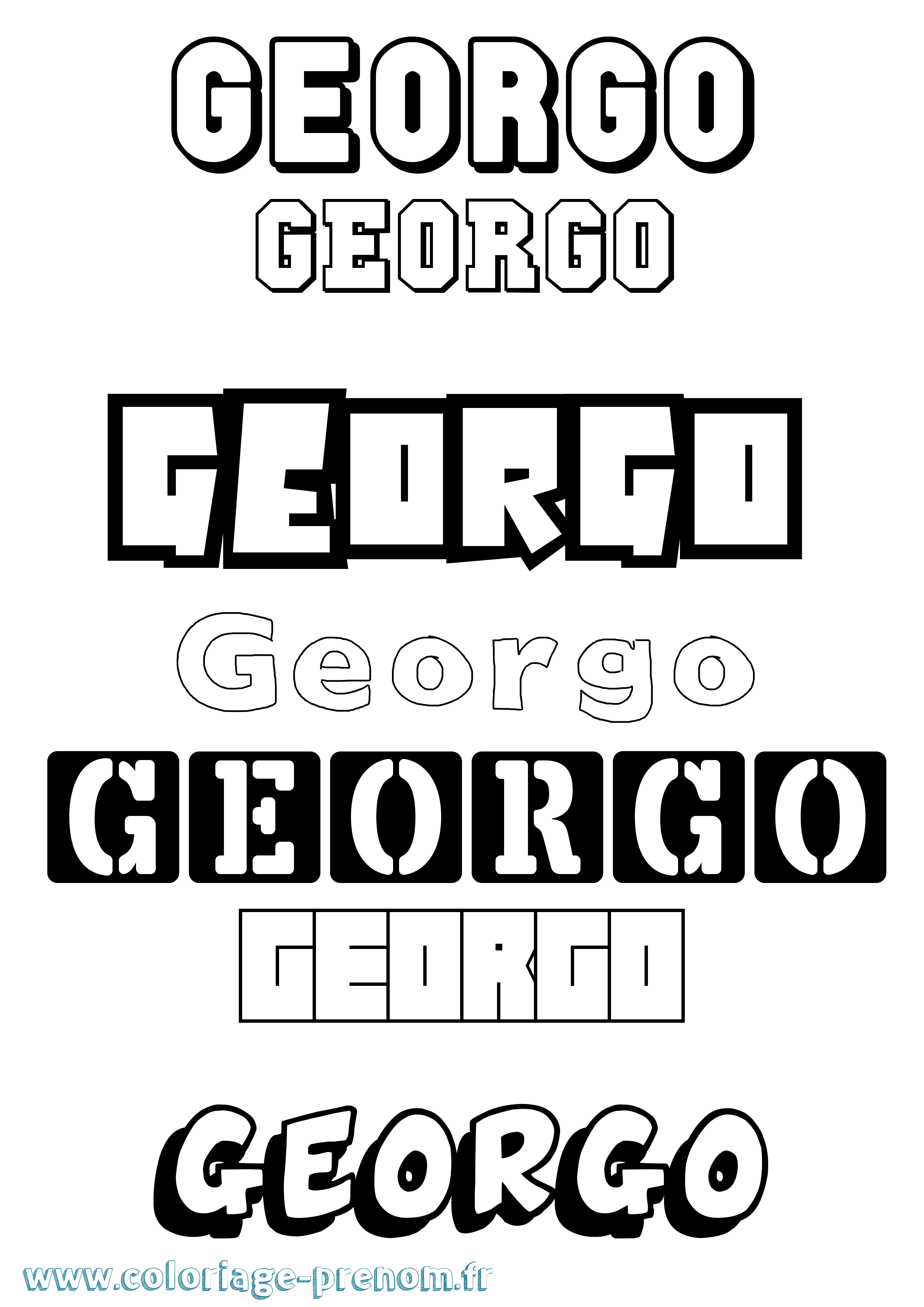 Coloriage Georgo Simple Coloriage prénom Georgo Simple