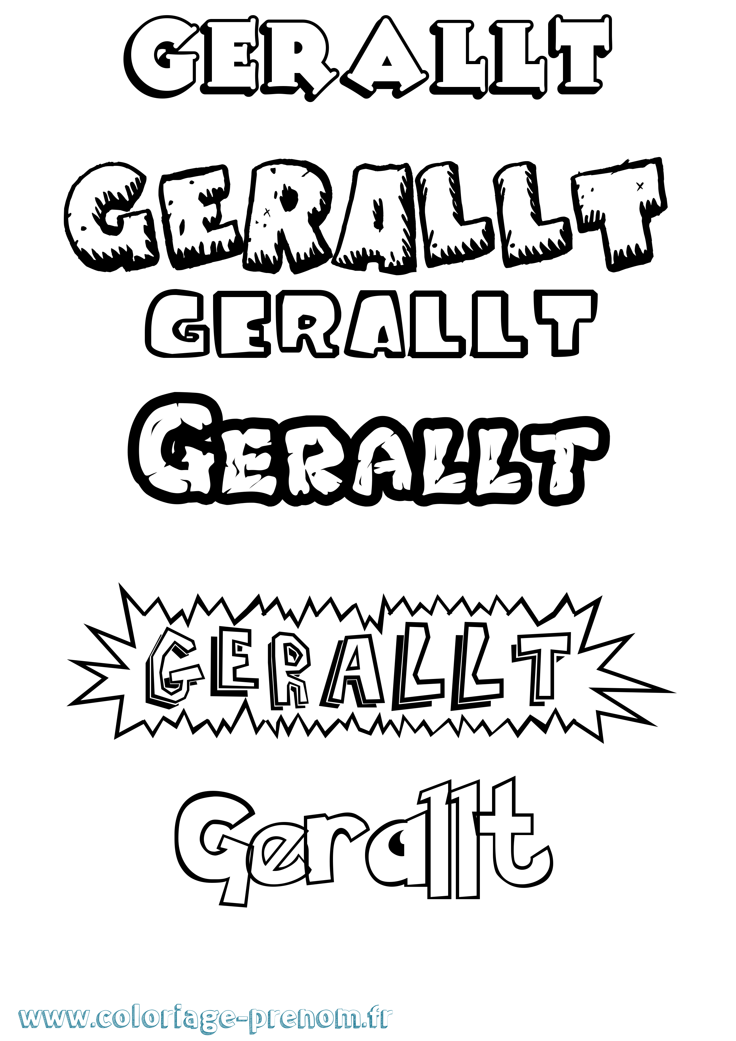 Coloriage Gerallt Dessin Animé Coloriage prénom Gerallt Dessin Animé
