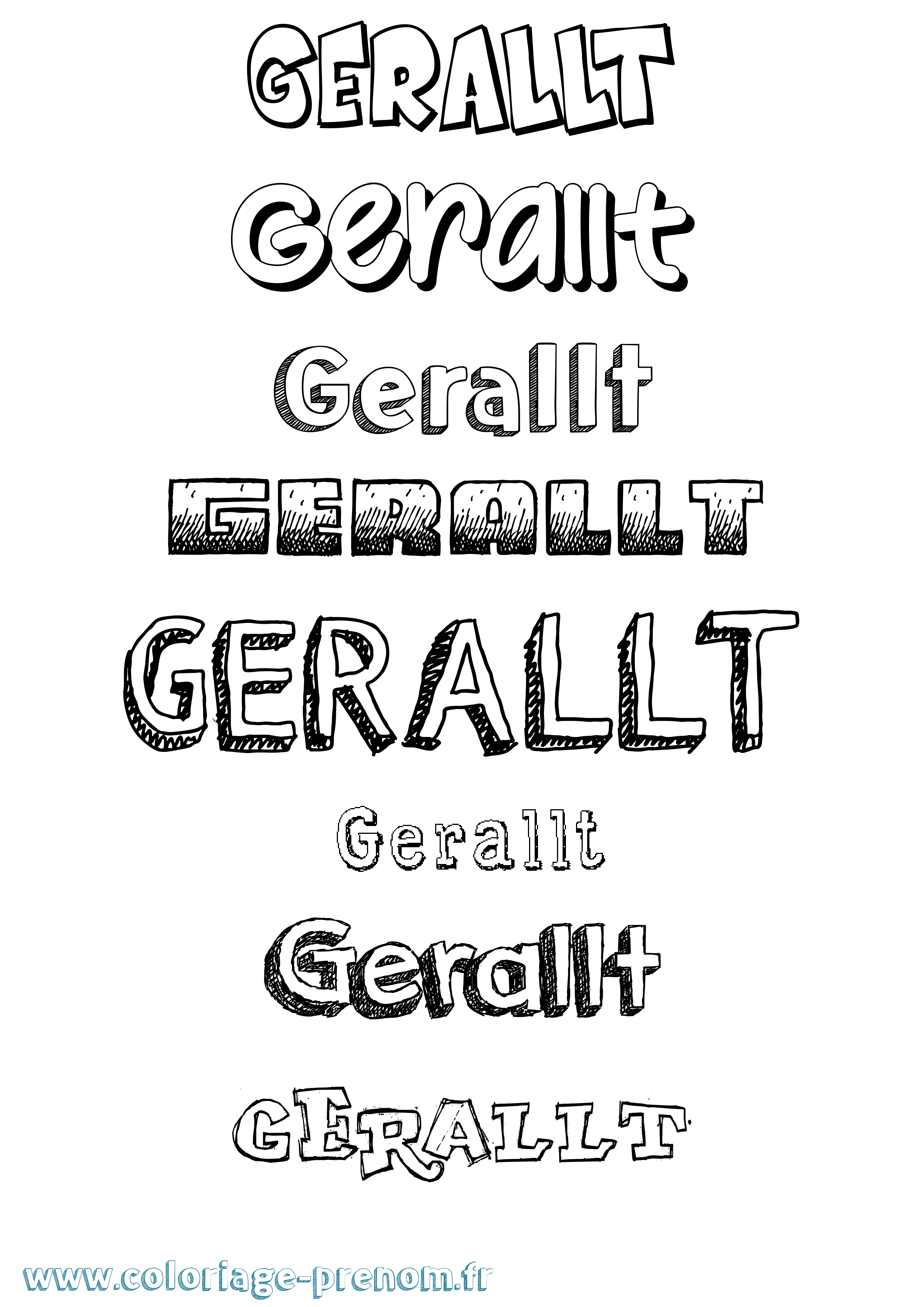 Coloriage Gerallt Dessiné Coloriage prénom Gerallt Dessiné