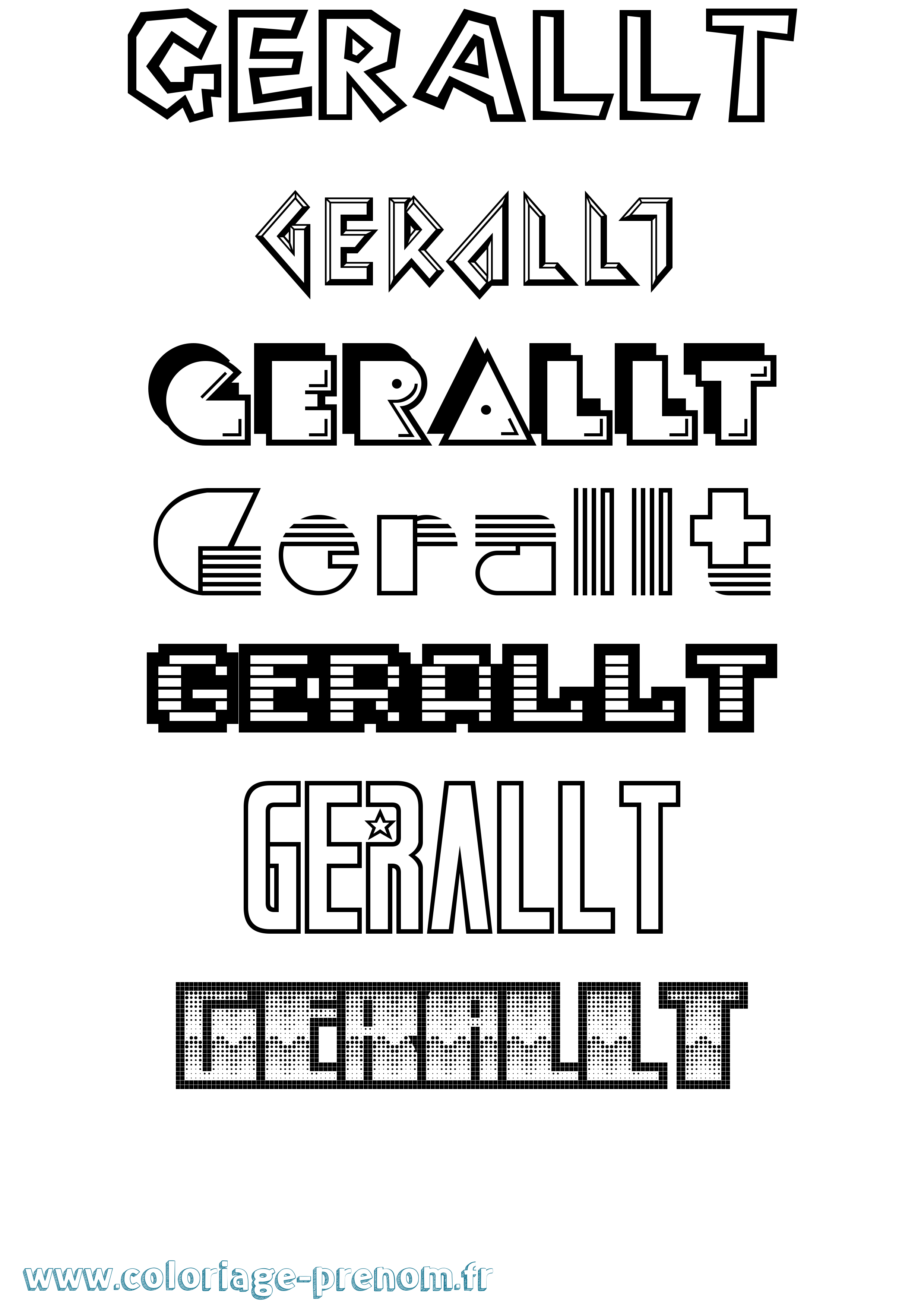 Coloriage Gerallt Jeux Vidéos Coloriage prénom Gerallt Jeux Vidéos