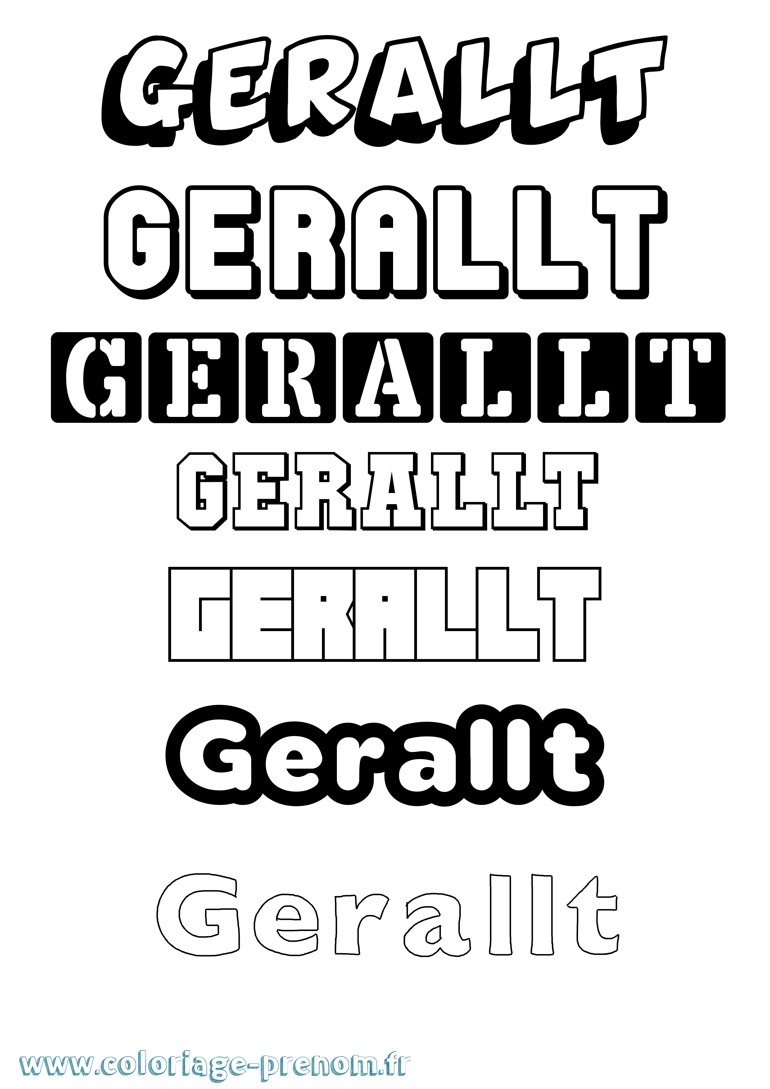 Coloriage Gerallt Simple Coloriage prénom Gerallt Simple