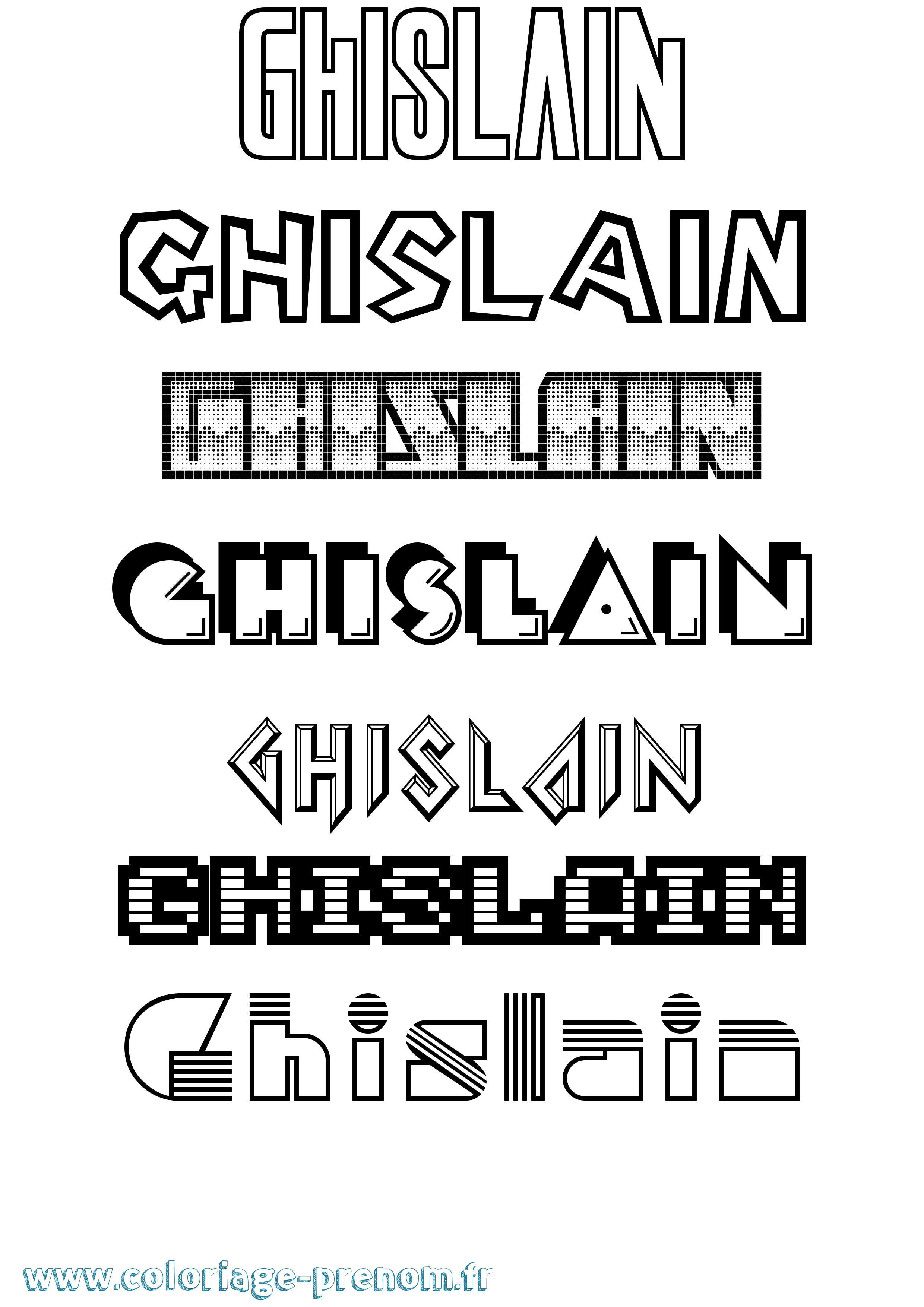 Coloriage Ghislain Jeux Vidéos Coloriage prénom Ghislain Jeux Vidéos