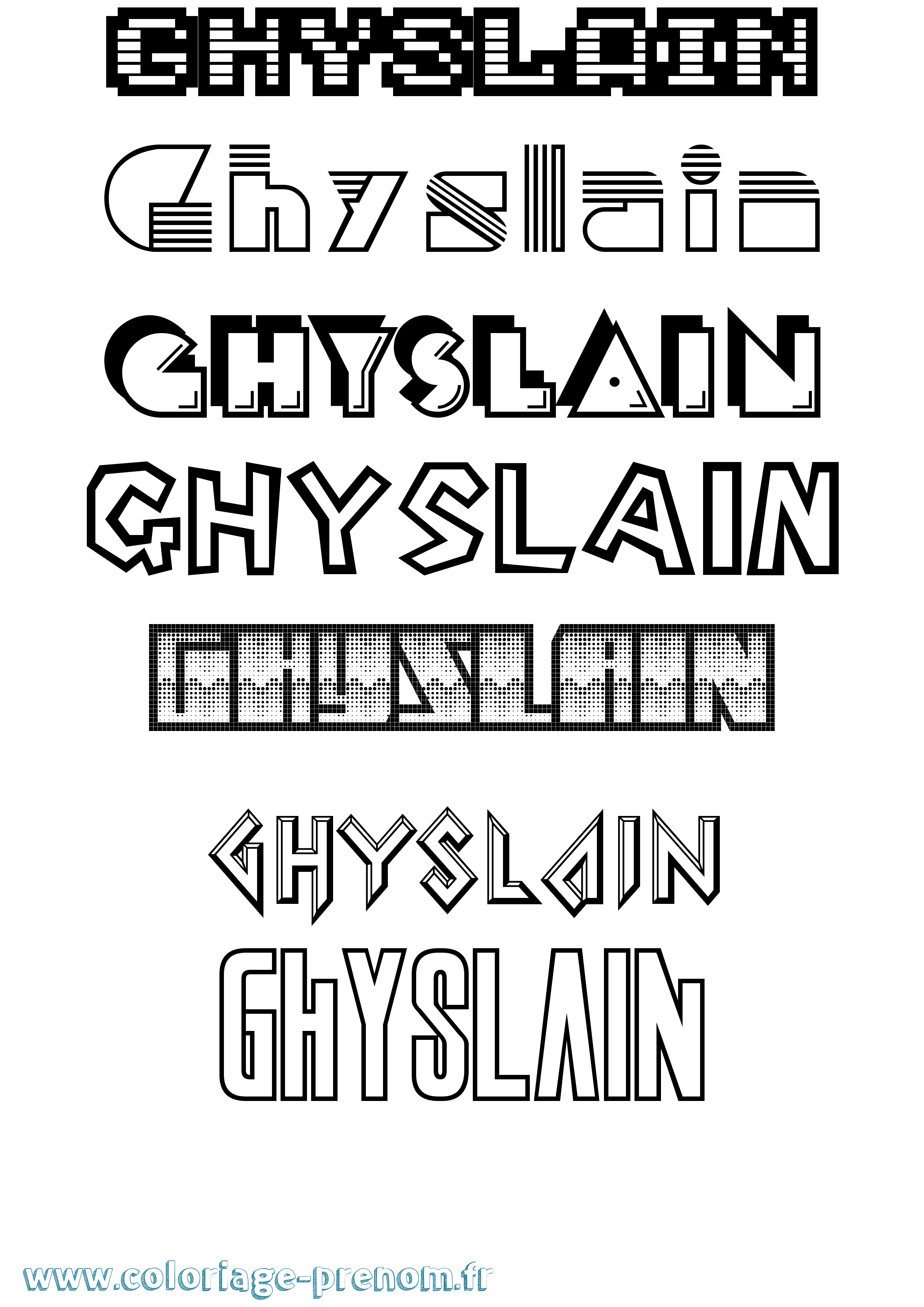 Coloriage Ghyslain Jeux Vidéos Coloriage prénom Ghyslain Jeux Vidéos