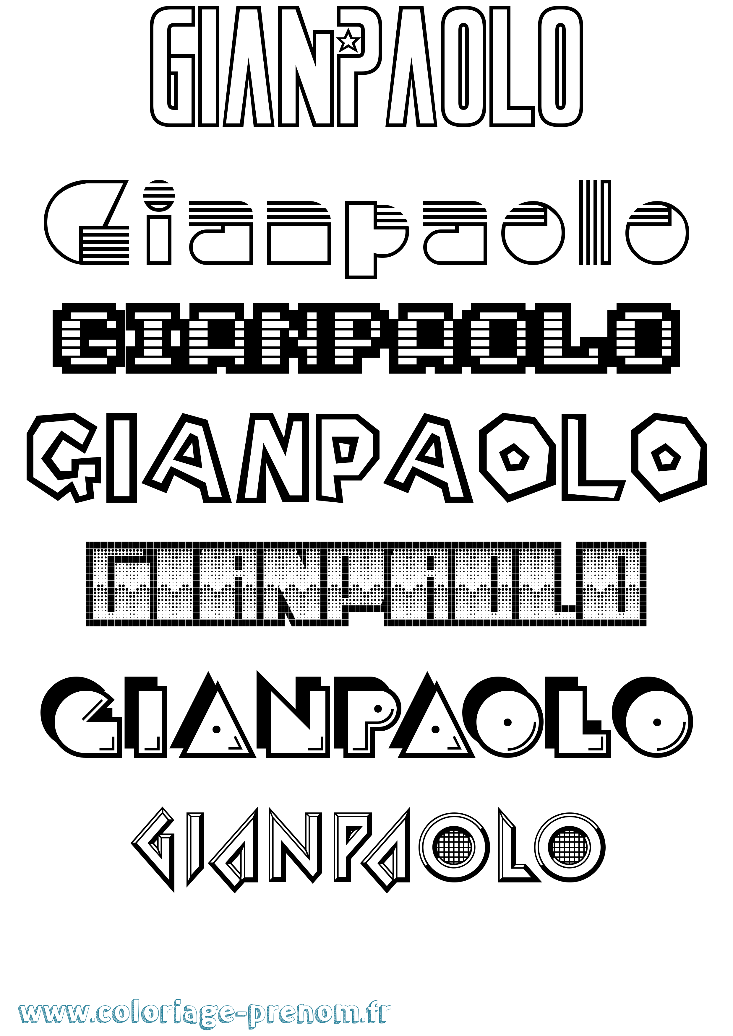 Coloriage Gianpaolo Jeux Vidéos Coloriage prénom Gianpaolo Jeux Vidéos