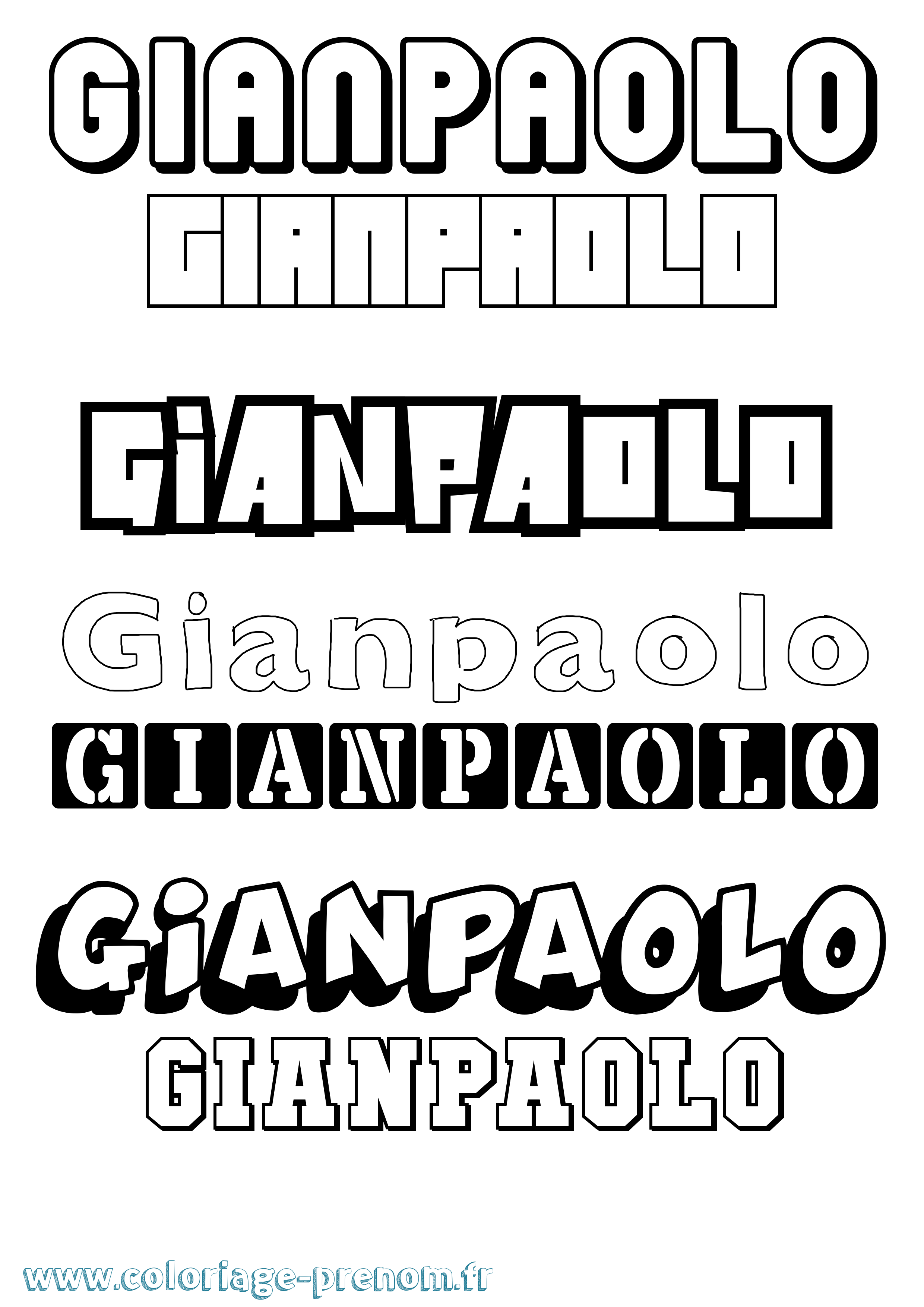 Coloriage Gianpaolo Simple Coloriage prénom Gianpaolo Simple