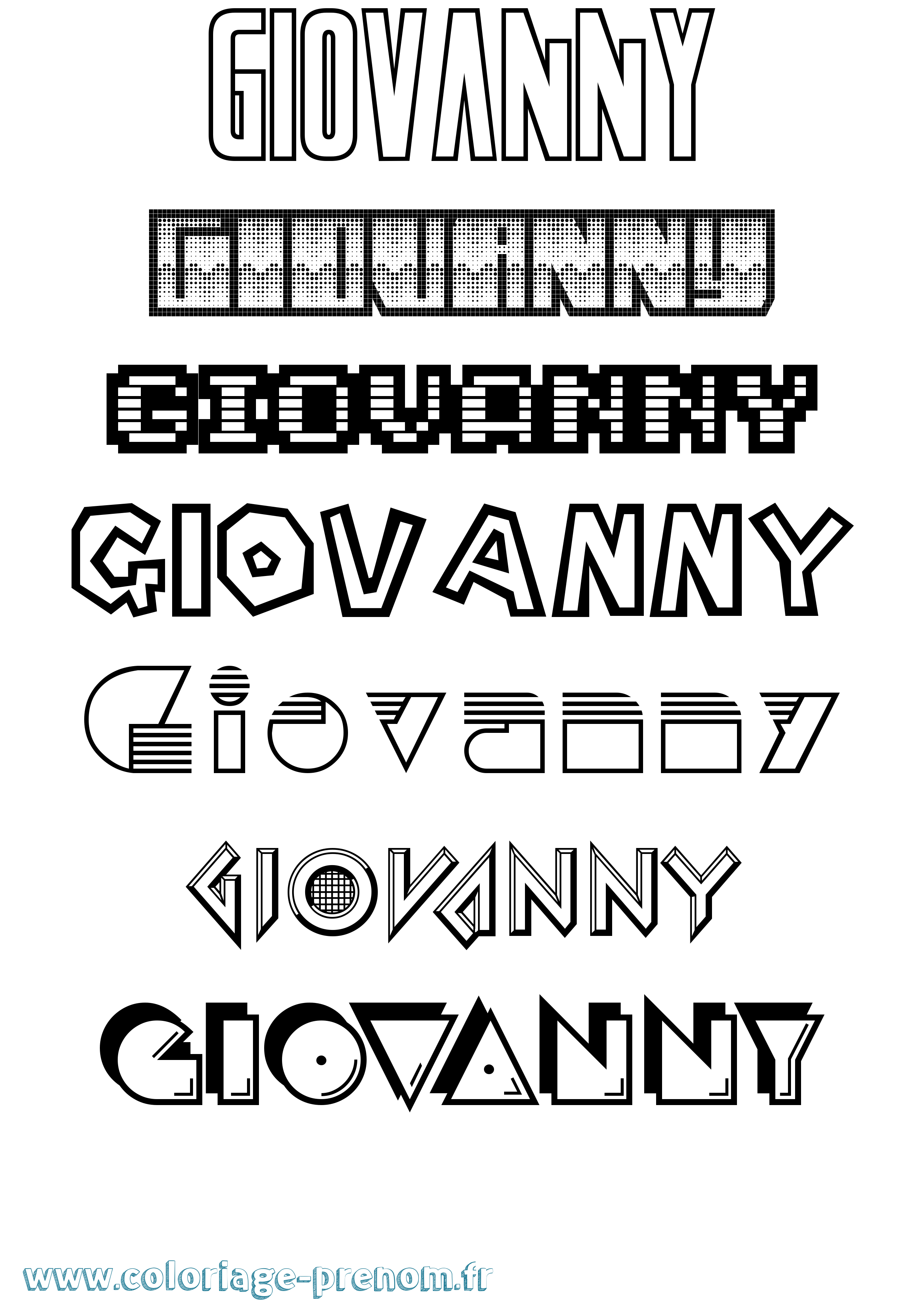 Coloriage Giovanny Jeux Vidéos Coloriage prénom Giovanny Jeux Vidéos