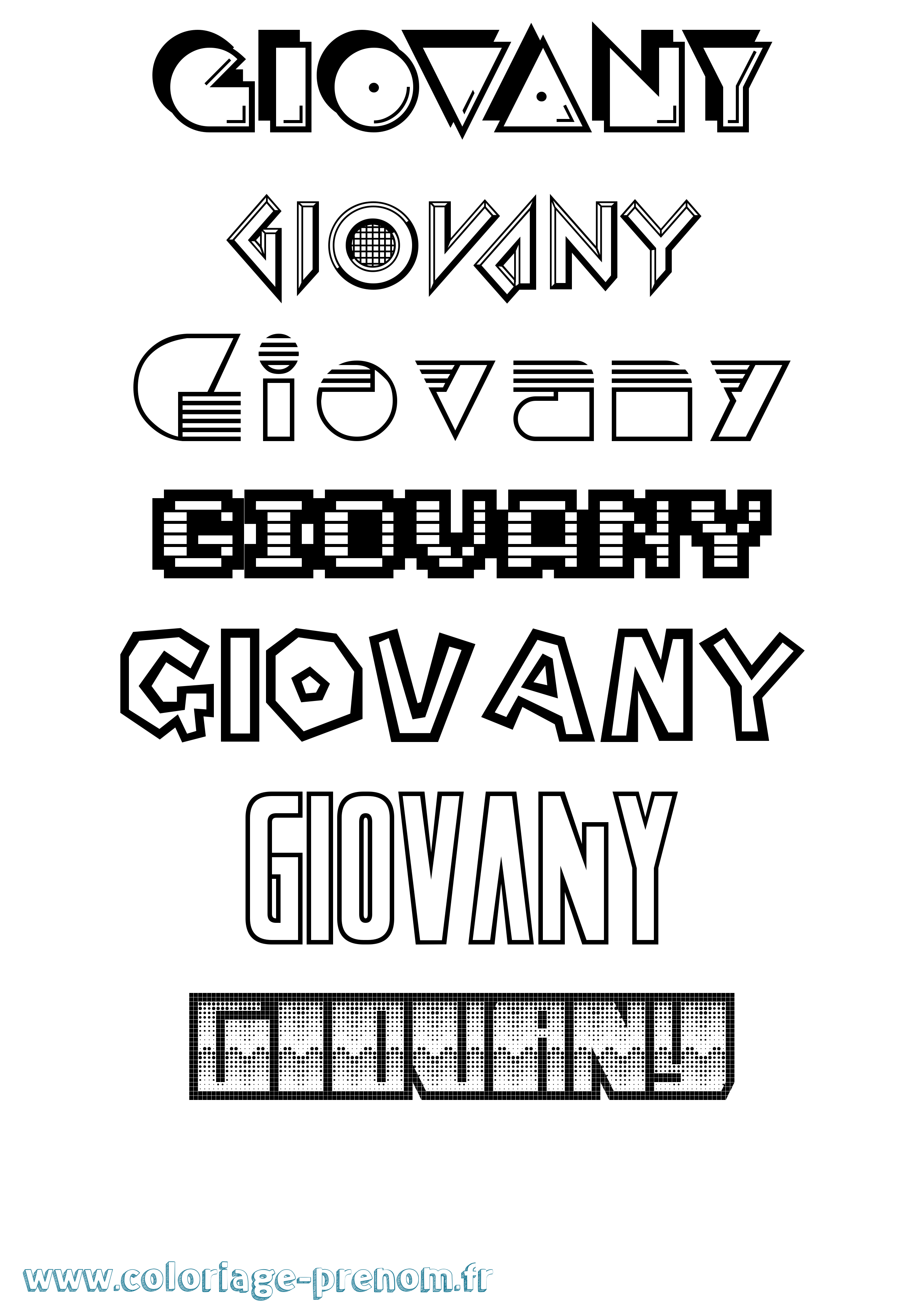 Coloriage Giovany Jeux Vidéos Coloriage prénom Giovany Jeux Vidéos