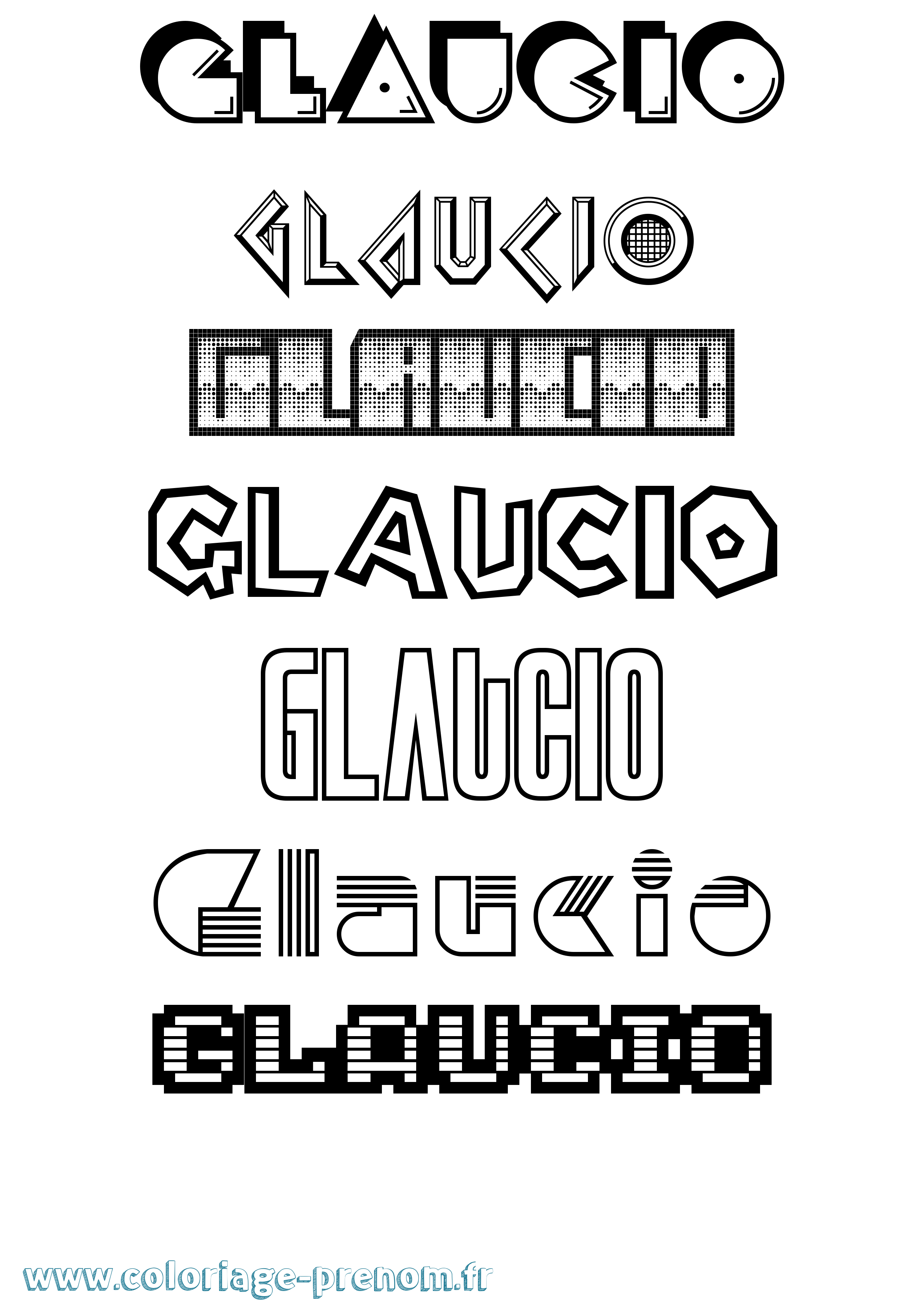 Coloriage Glaucio Jeux Vidéos Coloriage prénom Glaucio Jeux Vidéos