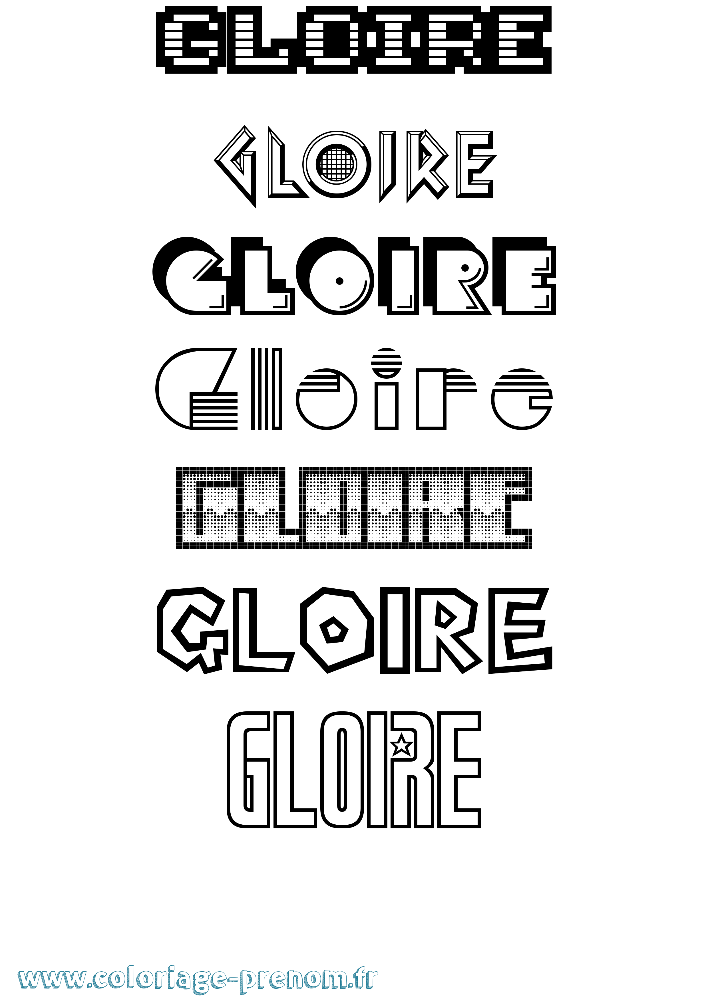 Coloriage Gloire Jeux Vidéos Coloriage prénom Gloire Jeux Vidéos