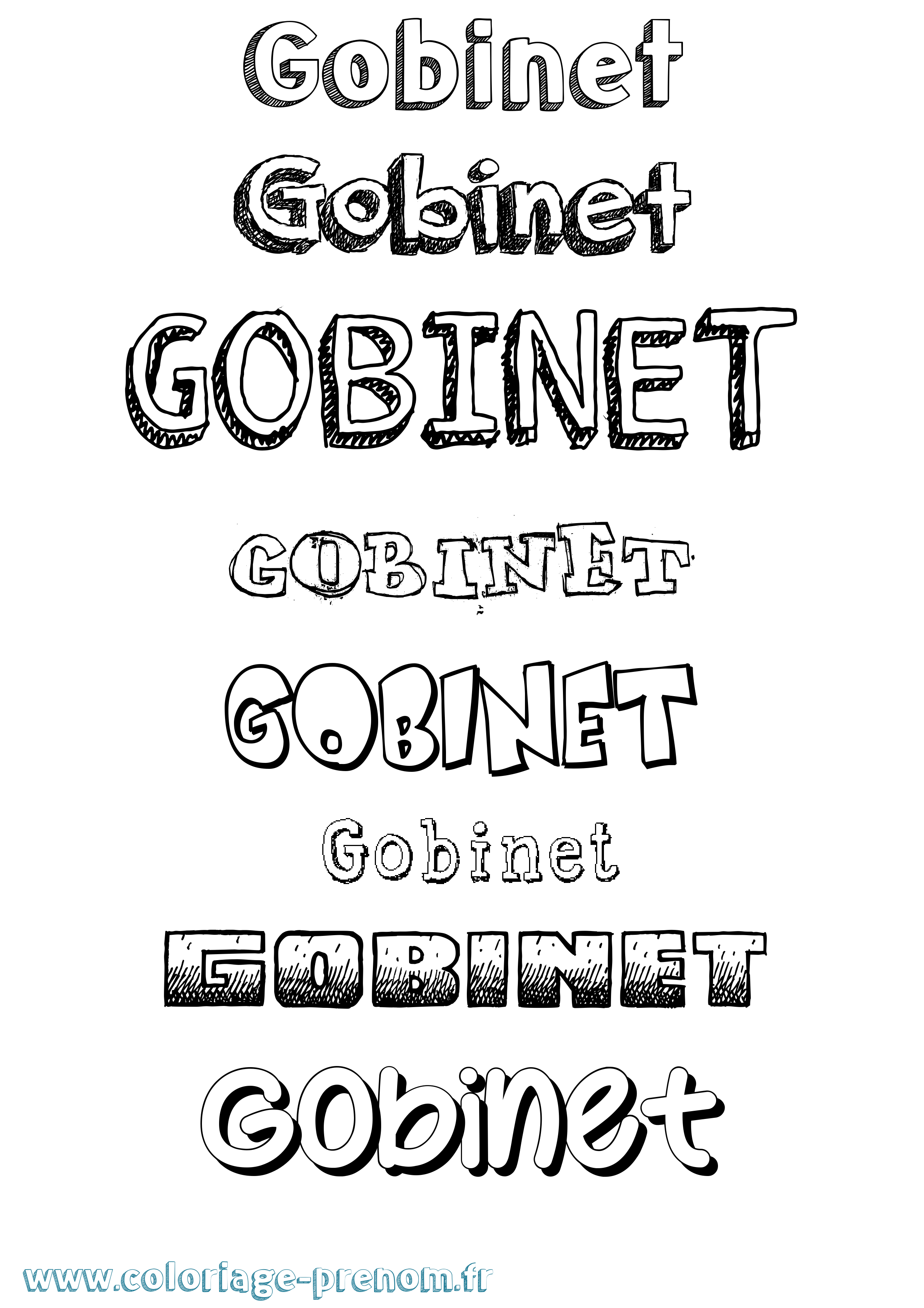 Coloriage Gobinet Dessiné Coloriage prénom Gobinet Dessiné