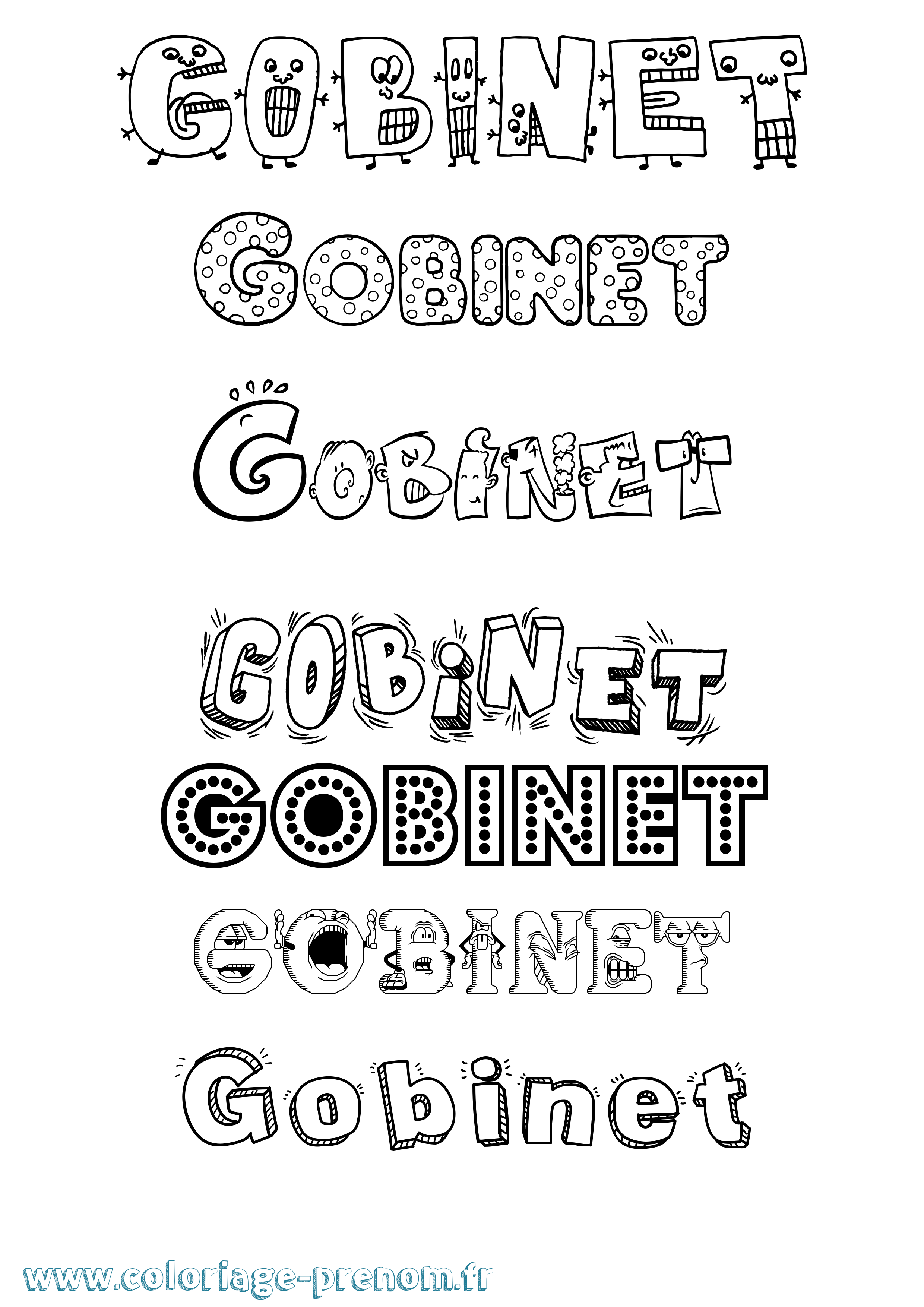 Coloriage Gobinet Fun Coloriage prénom Gobinet Fun