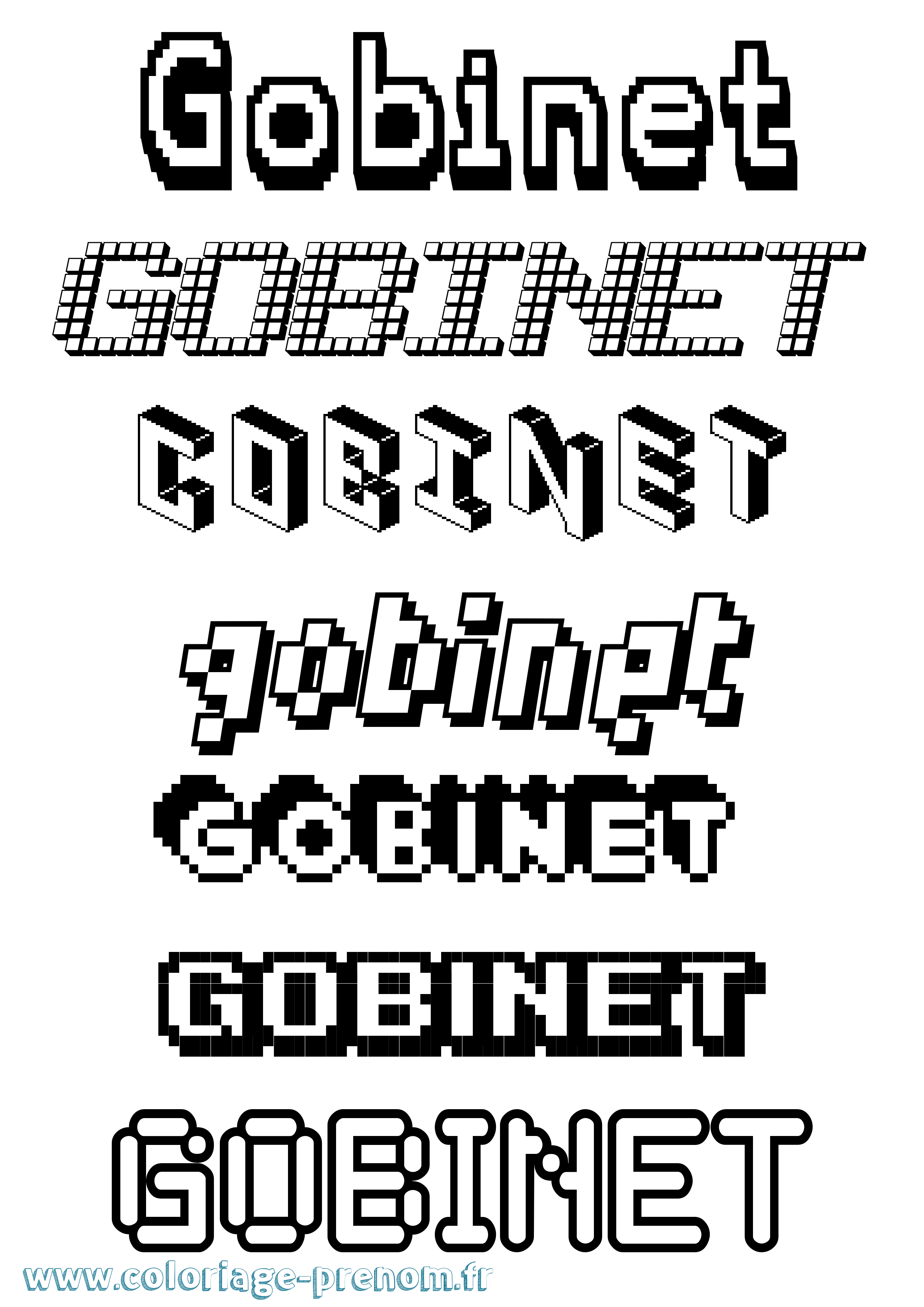 Coloriage Gobinet Pixel Coloriage prénom Gobinet Pixel