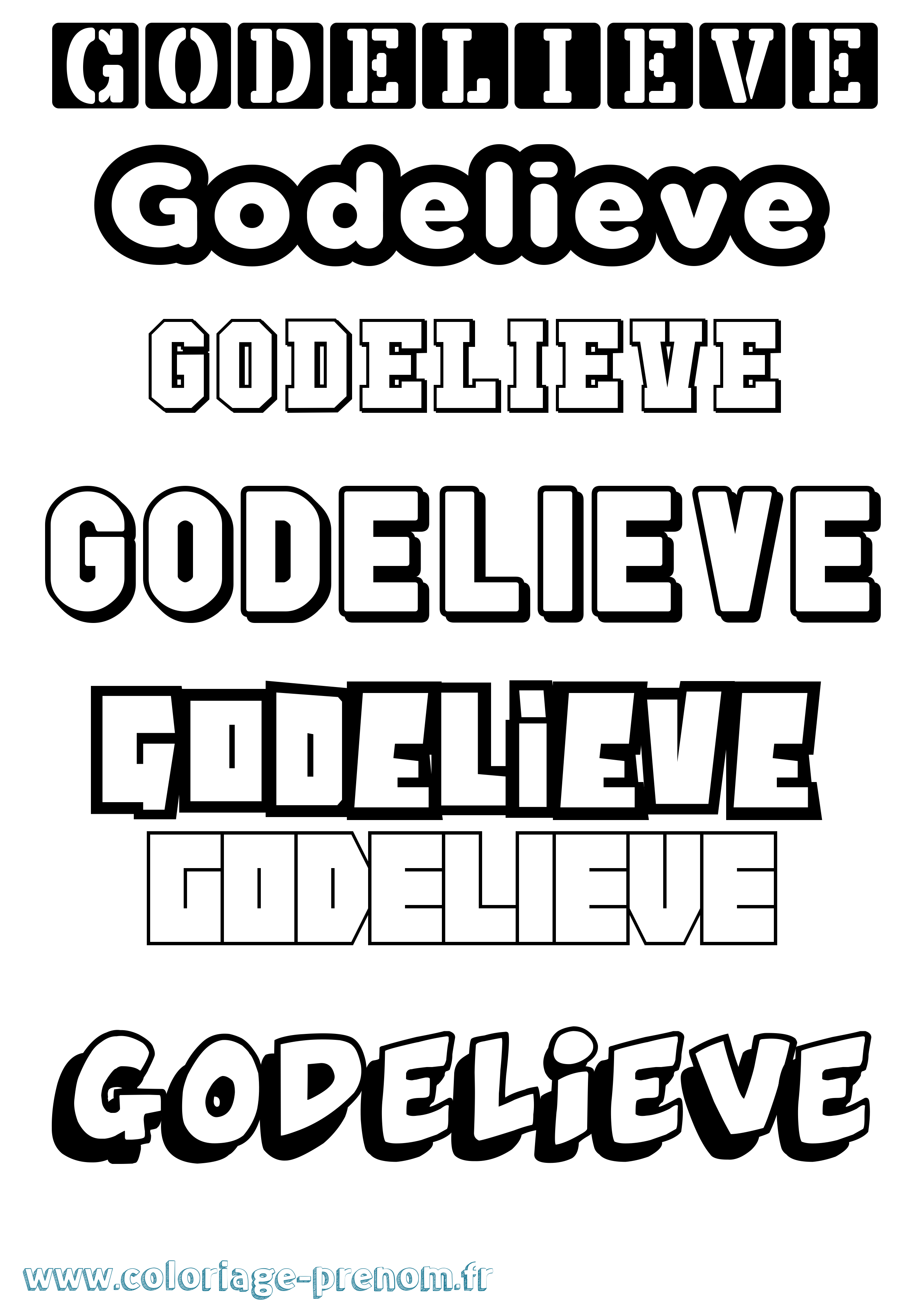 Coloriage Godelieve Simple Coloriage prénom Godelieve Simple