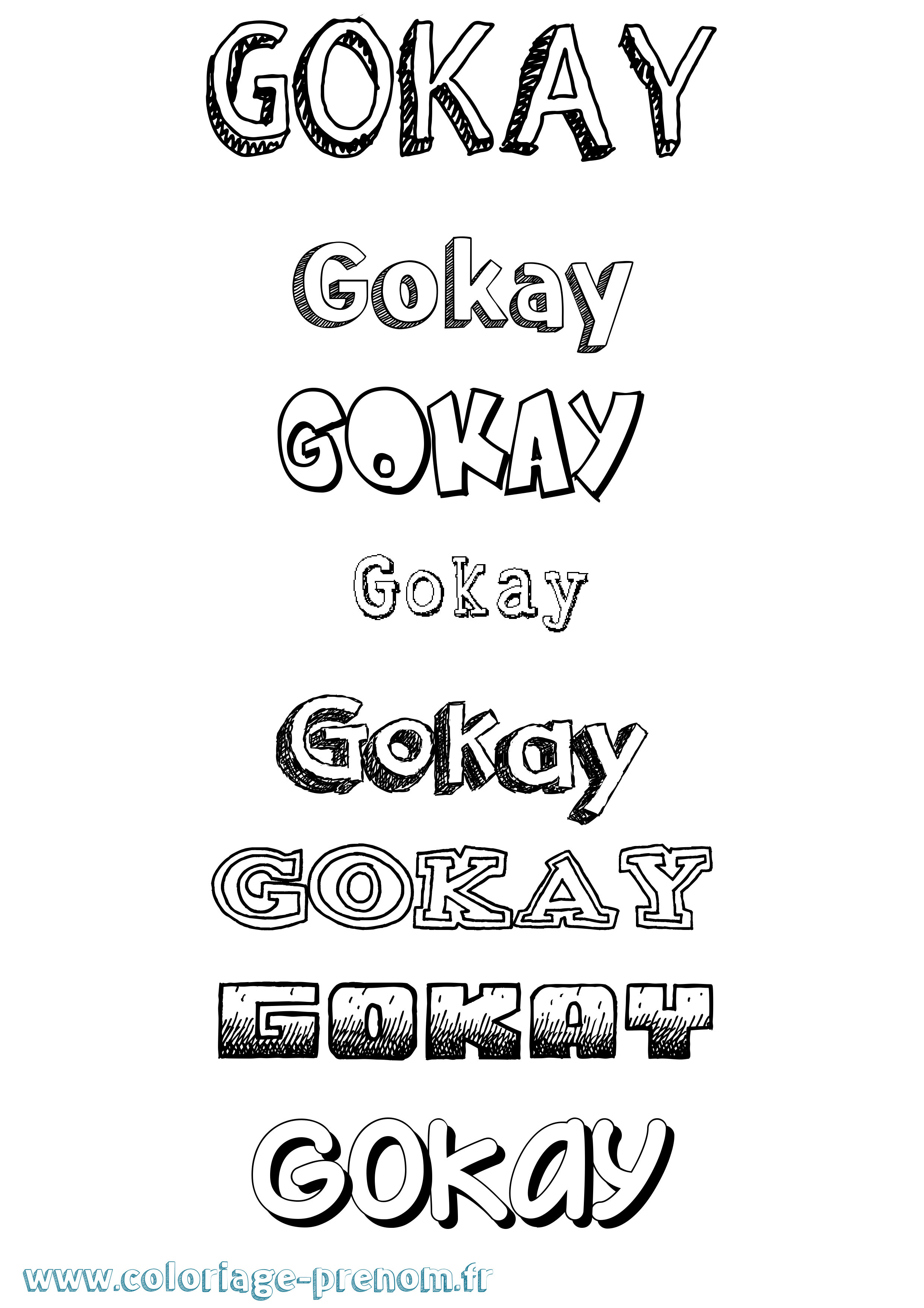 Coloriage Gokay Dessiné Coloriage prénom Gokay Dessiné
