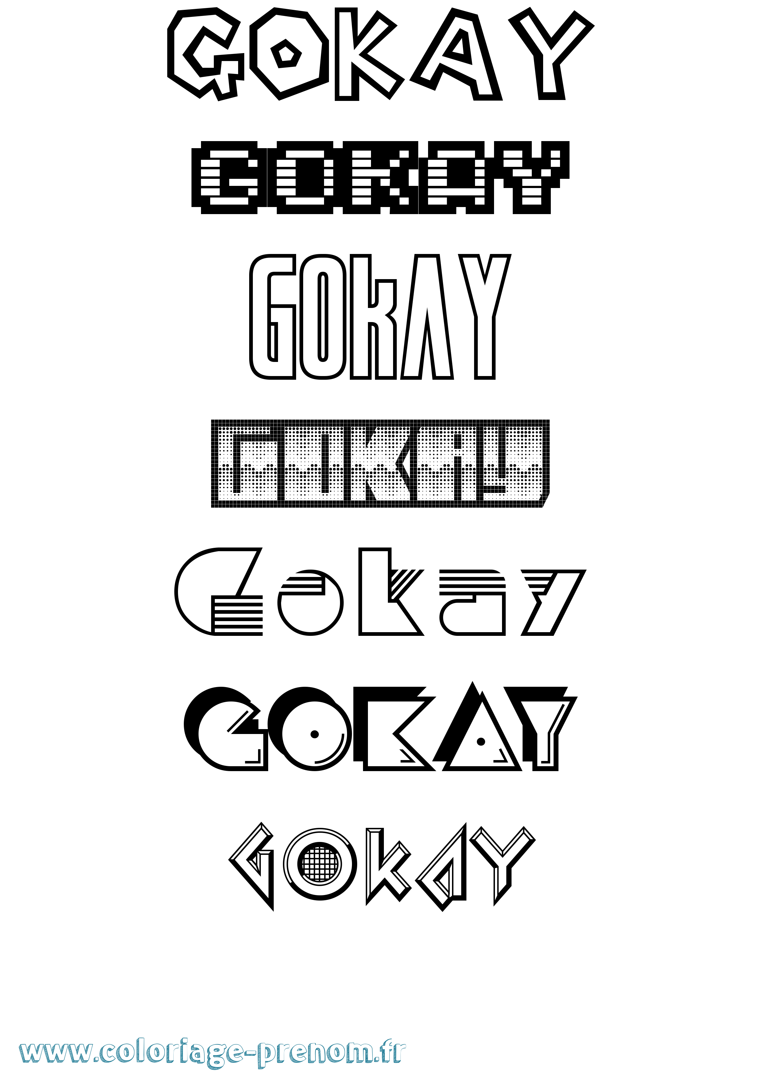 Coloriage Gokay Jeux Vidéos Coloriage prénom Gokay Jeux Vidéos