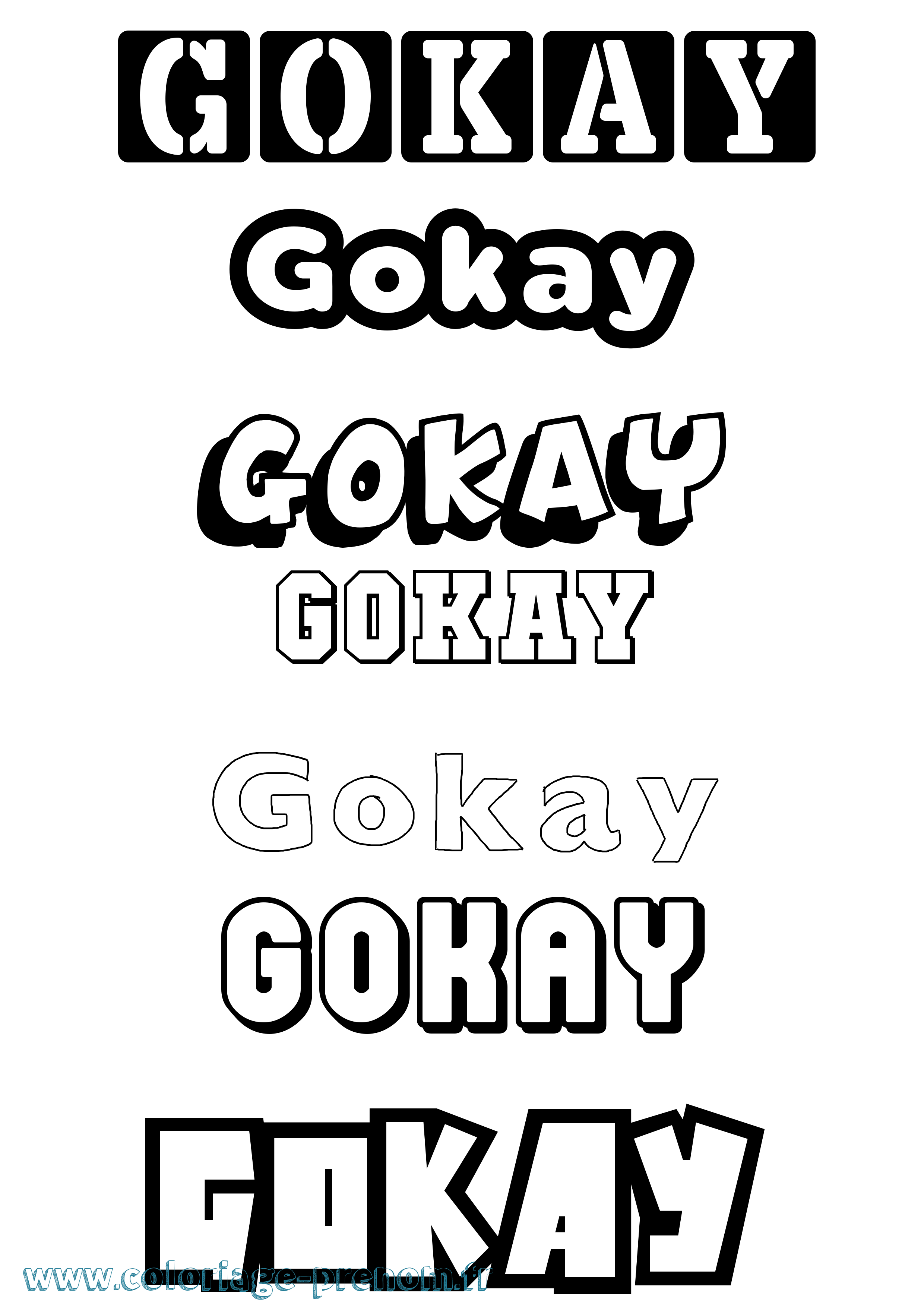 Coloriage Gokay Simple Coloriage prénom Gokay Simple