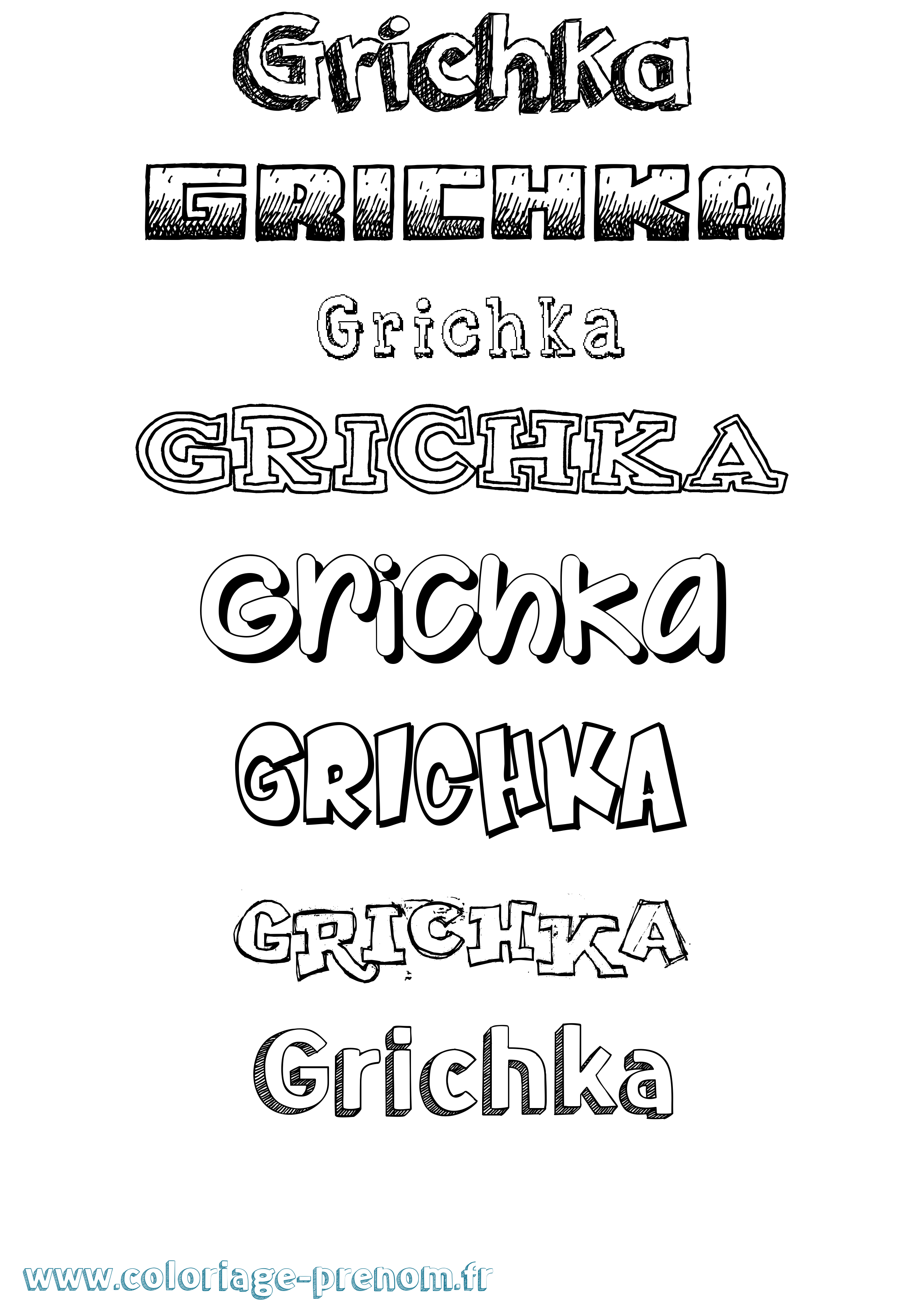 Coloriage Grichka Dessiné Coloriage prénom Grichka Dessiné