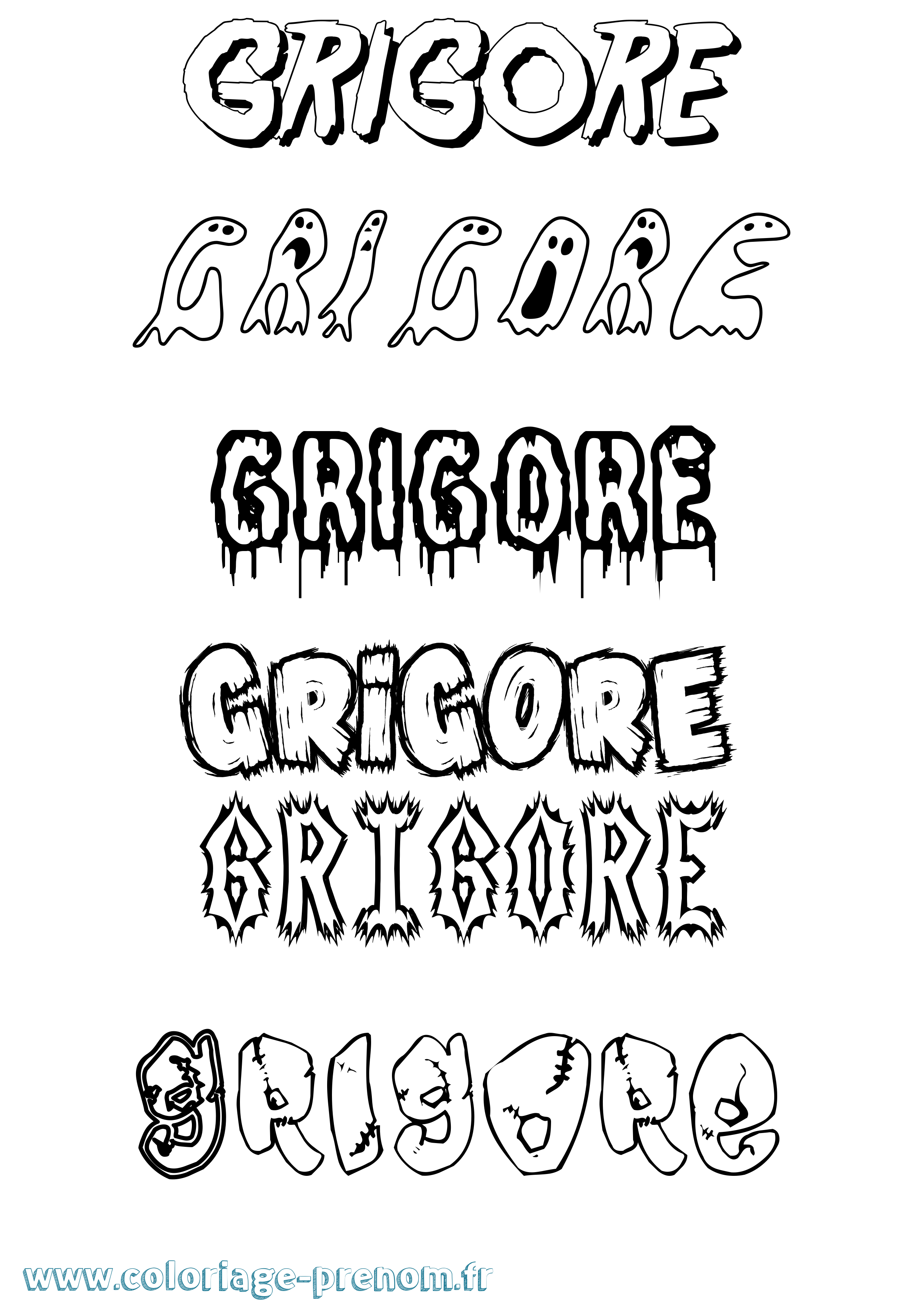 Coloriage Grigore Frisson Coloriage prénom Grigore Frisson