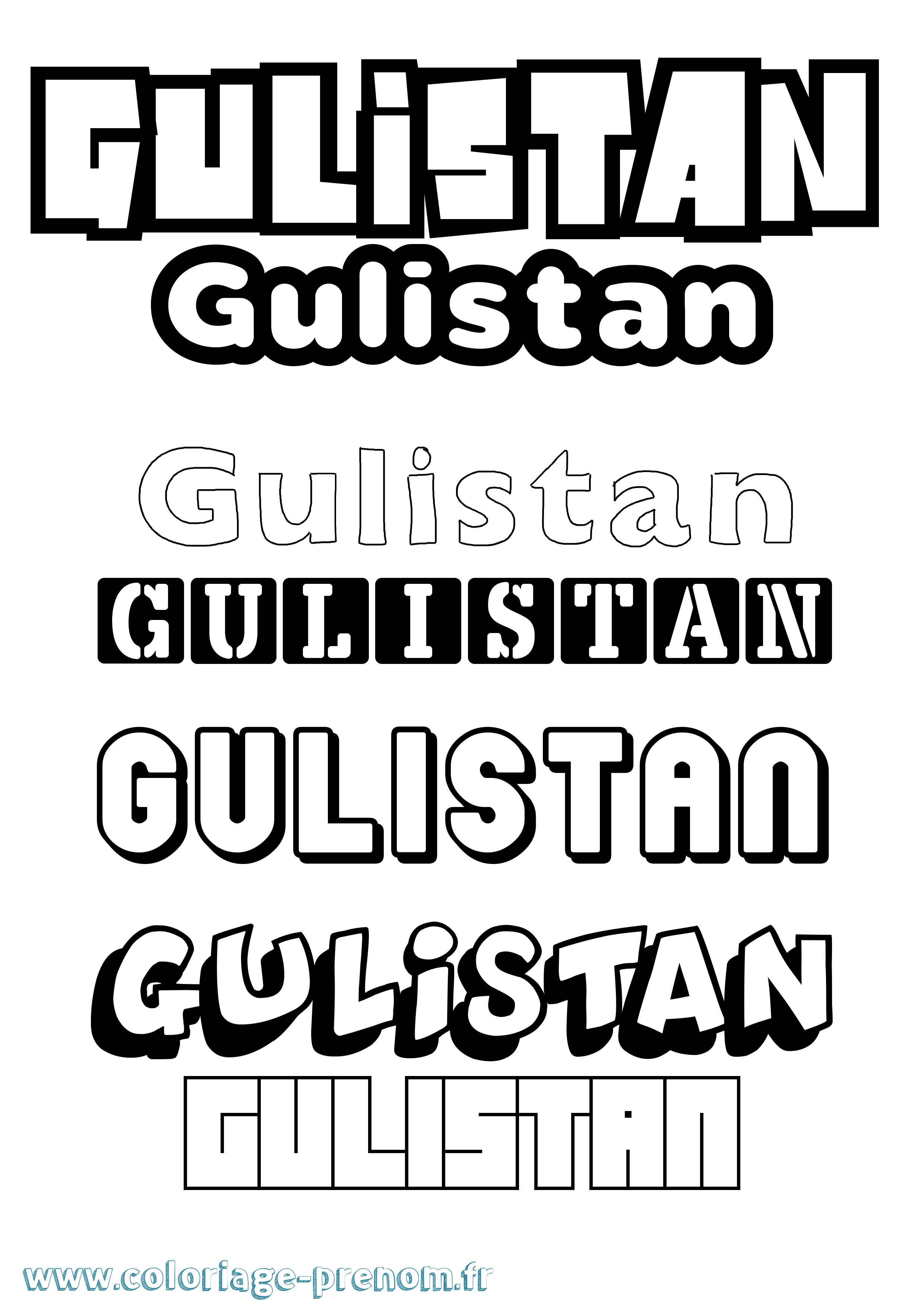 Coloriage Gulistan Simple Coloriage prénom Gulistan Simple