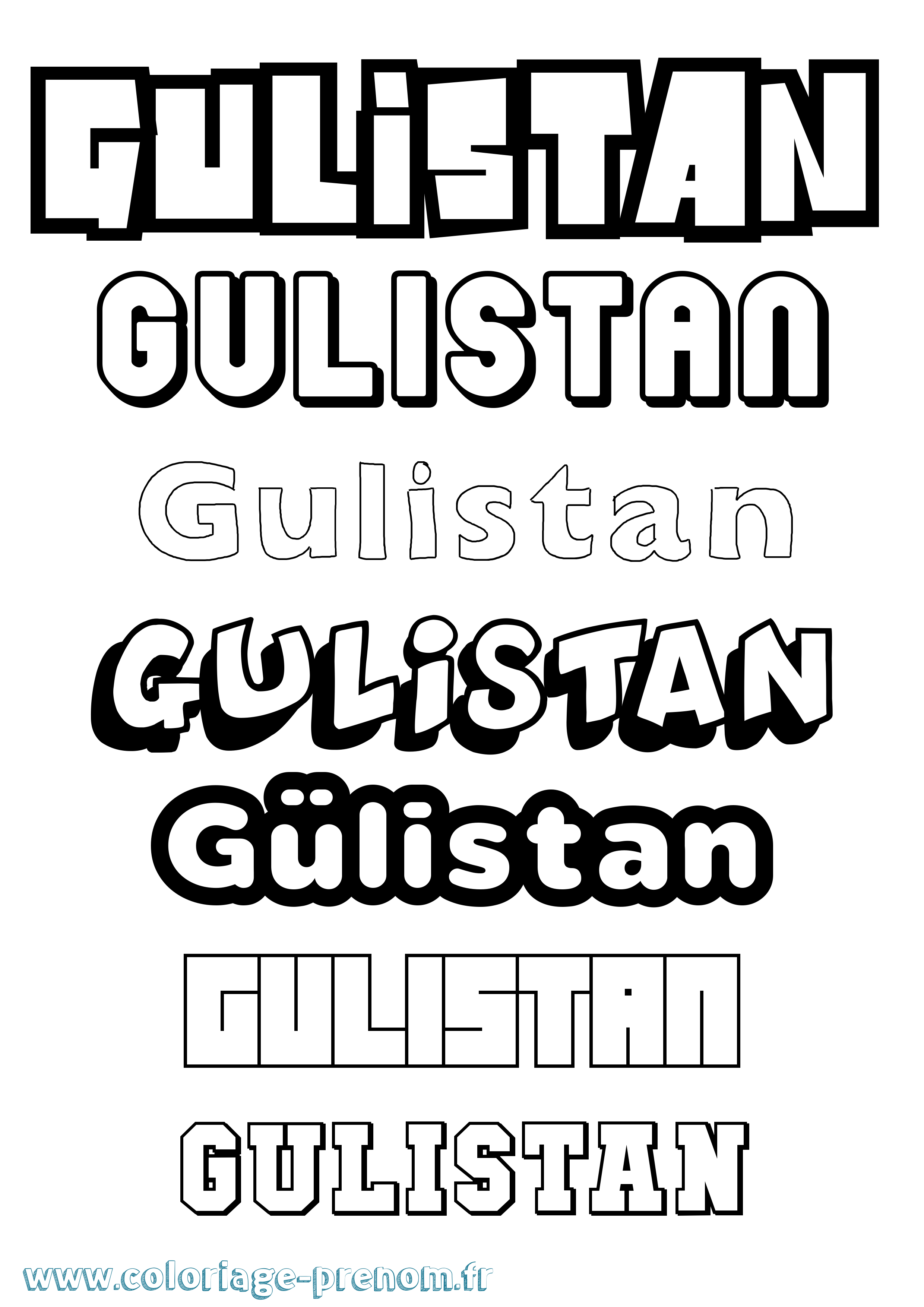 Coloriage Gülistan Simple Coloriage prénom Gülistan Simple