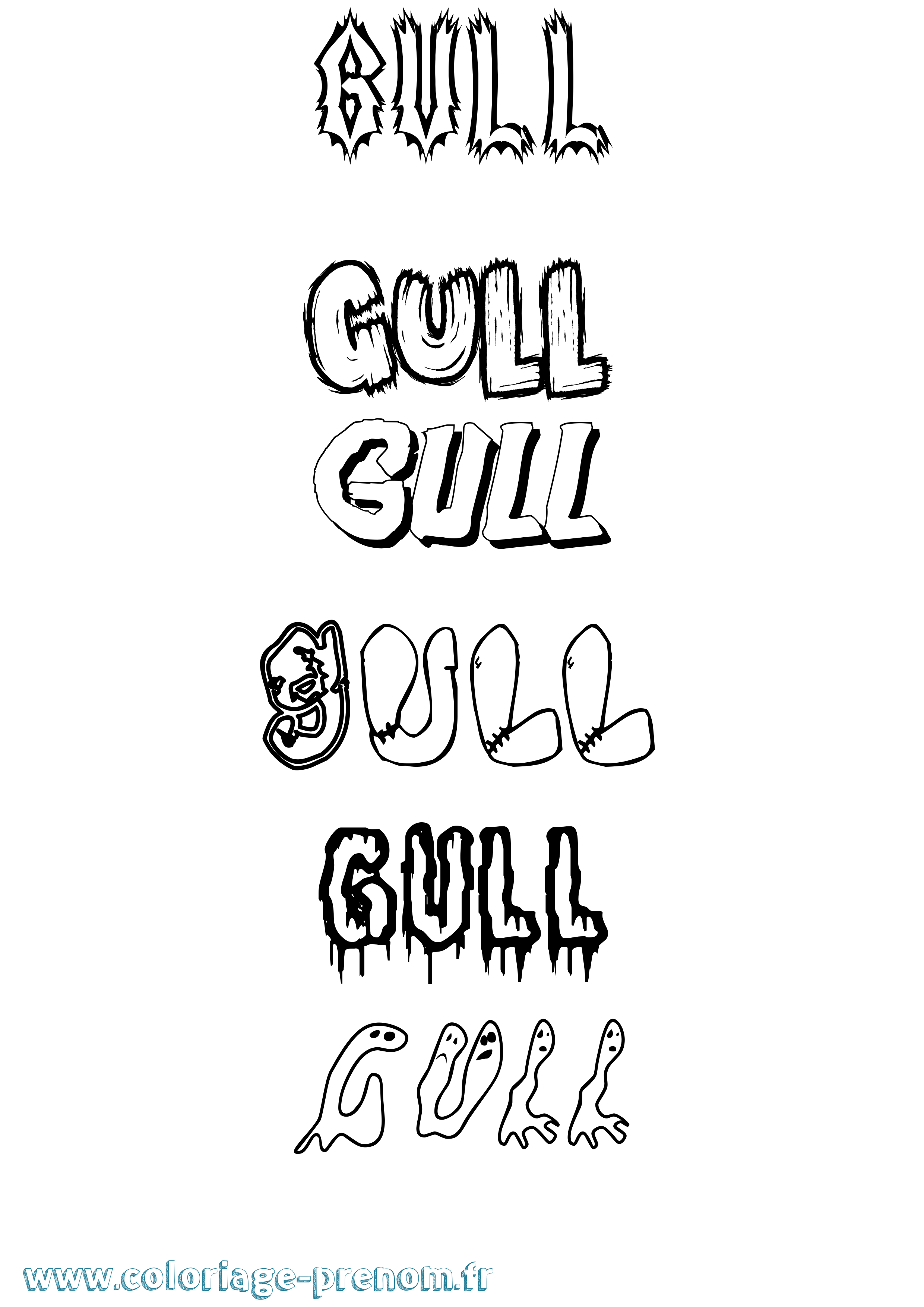 Coloriage Gull Frisson Coloriage prénom Gull Frisson
