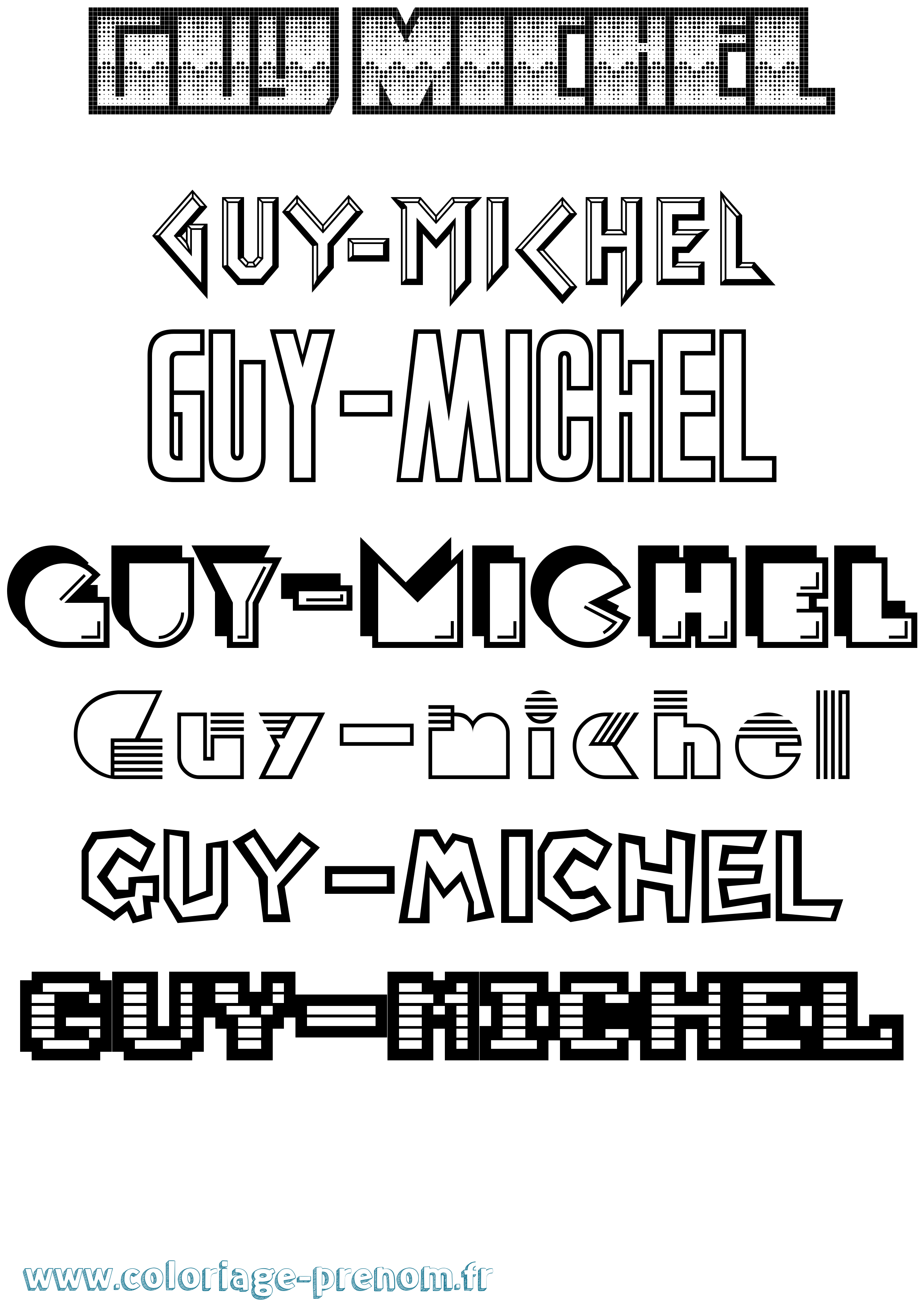 Coloriage Guy-Michel Jeux Vidéos Coloriage prénom Guy-Michel Jeux Vidéos