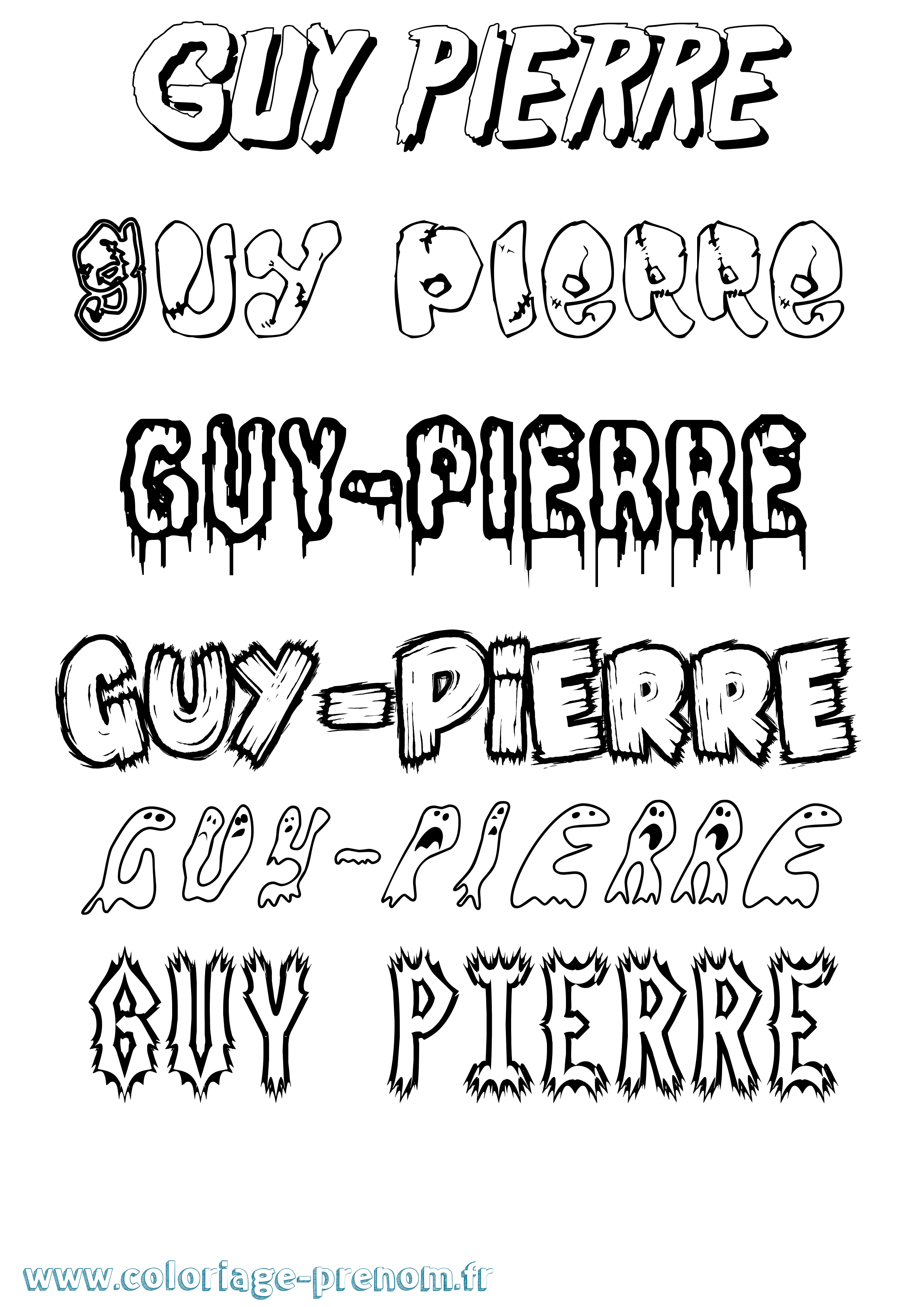 Coloriage Guy-Pierre Frisson Coloriage prénom Guy-Pierre Frisson