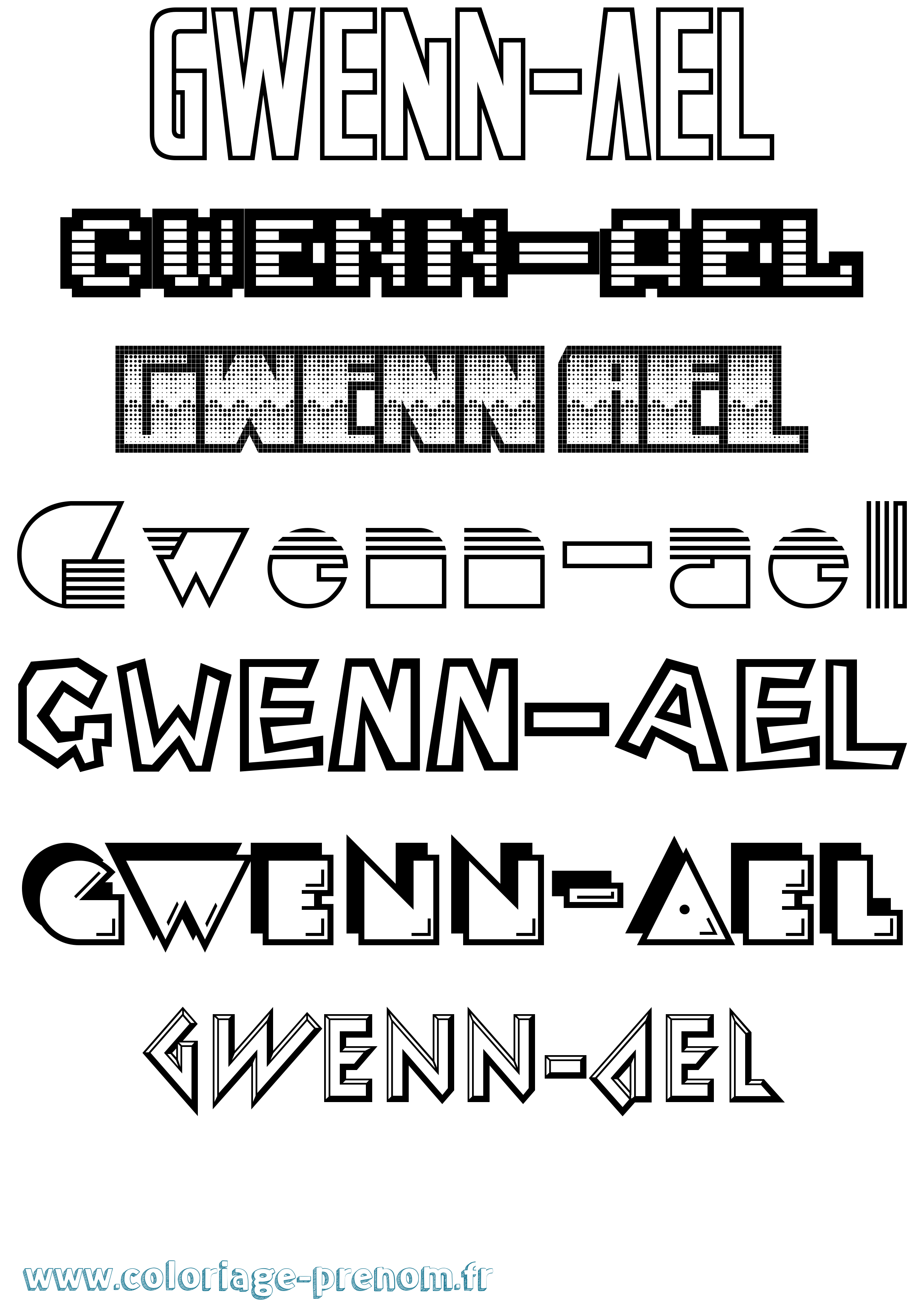 Coloriage Gwenn-Ael Jeux Vidéos Coloriage prénom Gwenn-Ael Jeux Vidéos