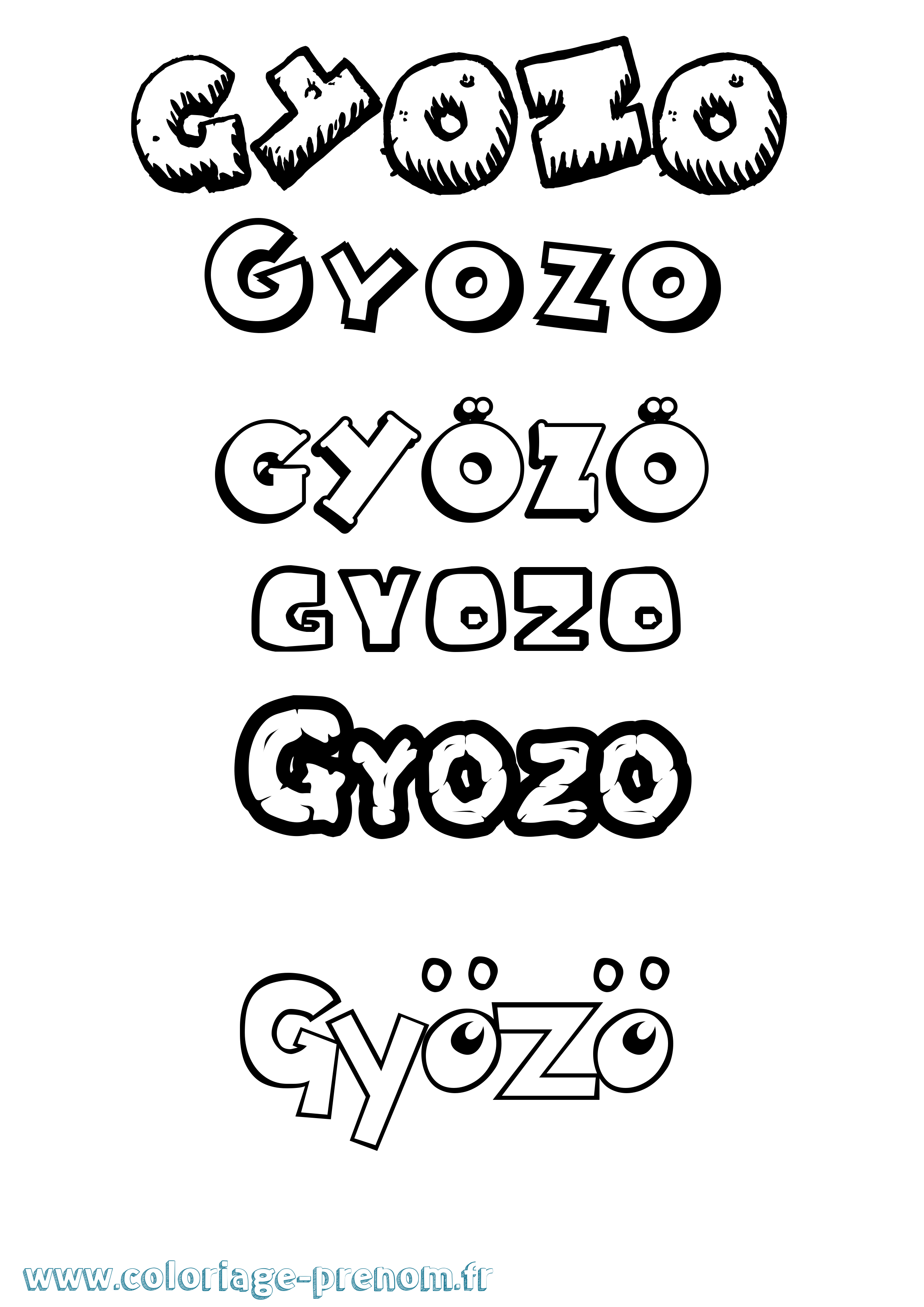 Coloriage Gyözö Dessin Animé Coloriage prénom Gyözö Dessin Animé