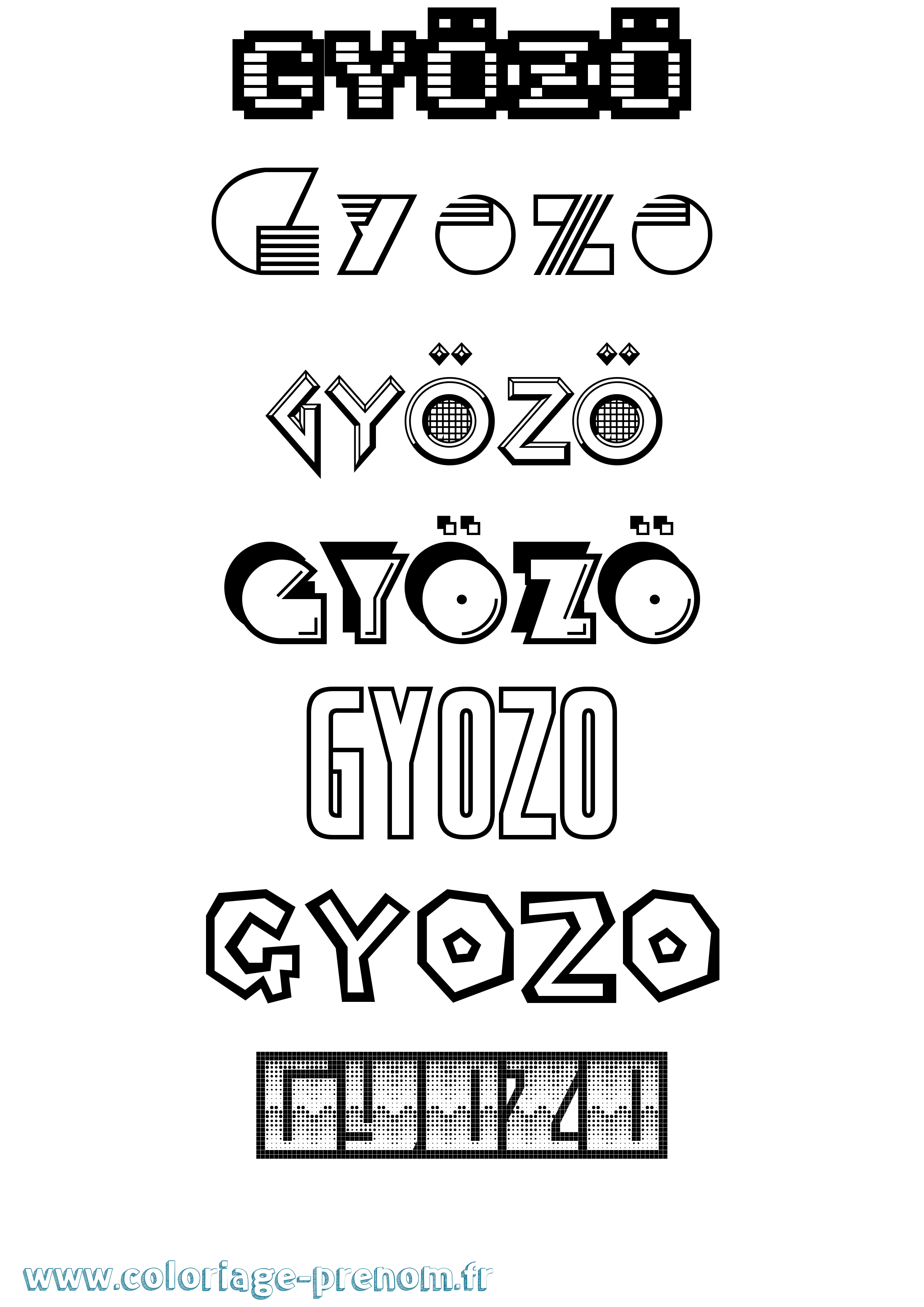 Coloriage Gyözö Jeux Vidéos Coloriage prénom Gyözö Jeux Vidéos