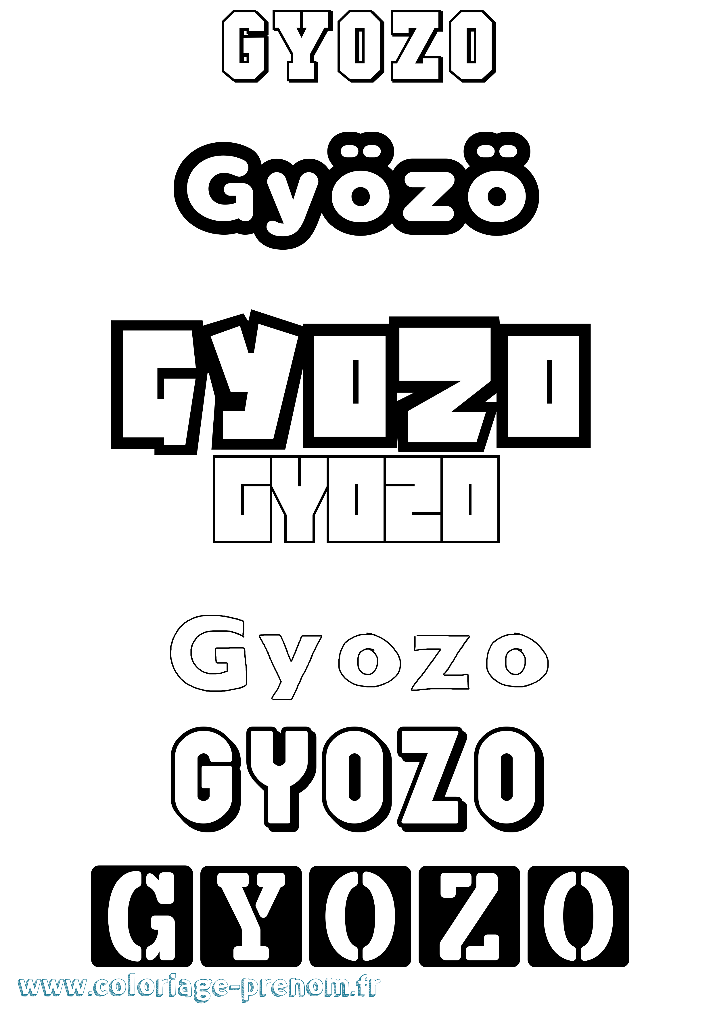 Coloriage Gyözö Simple Coloriage prénom Gyözö Simple
