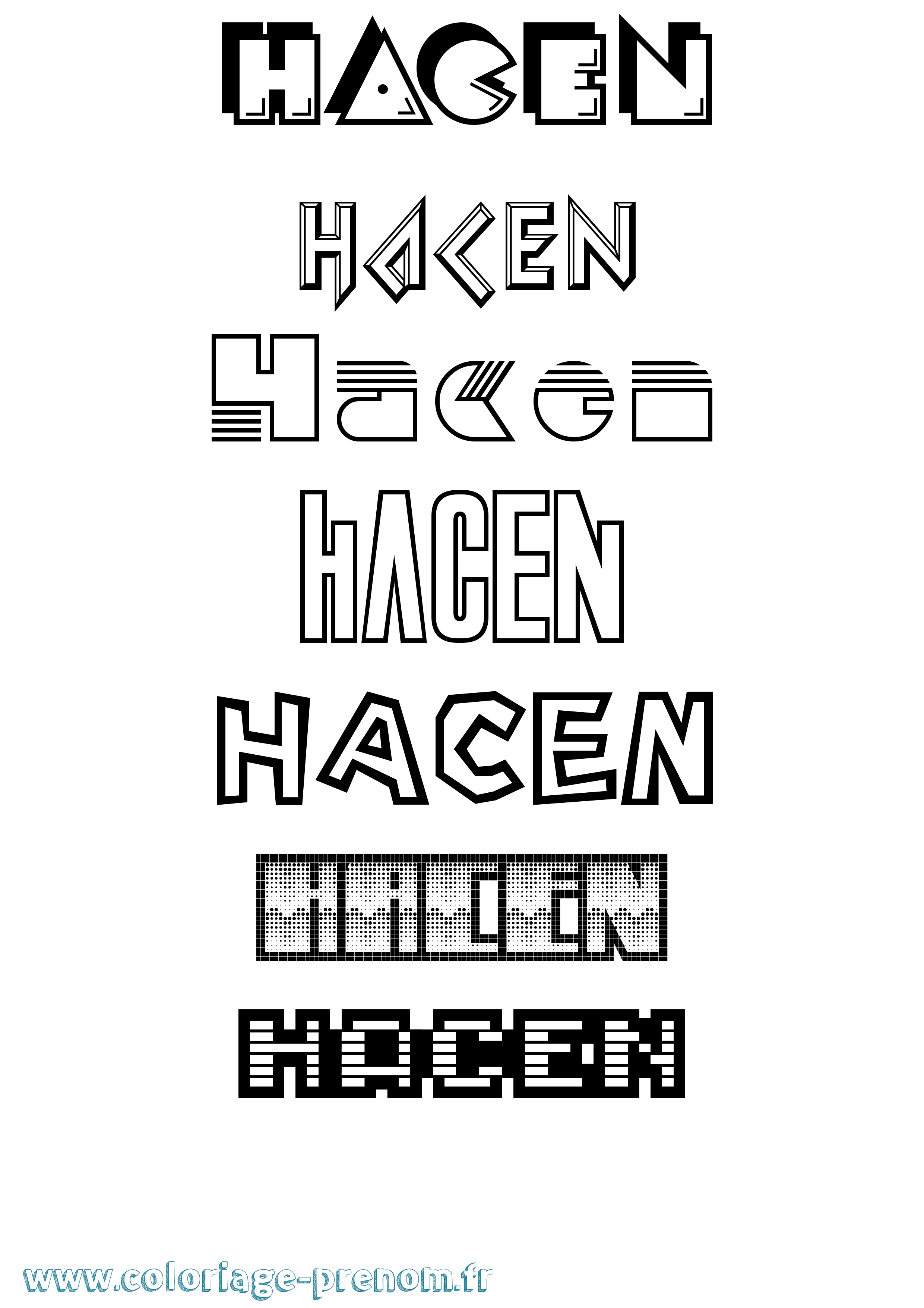 Coloriage Hacen Jeux Vidéos Coloriage prénom Hacen Jeux Vidéos