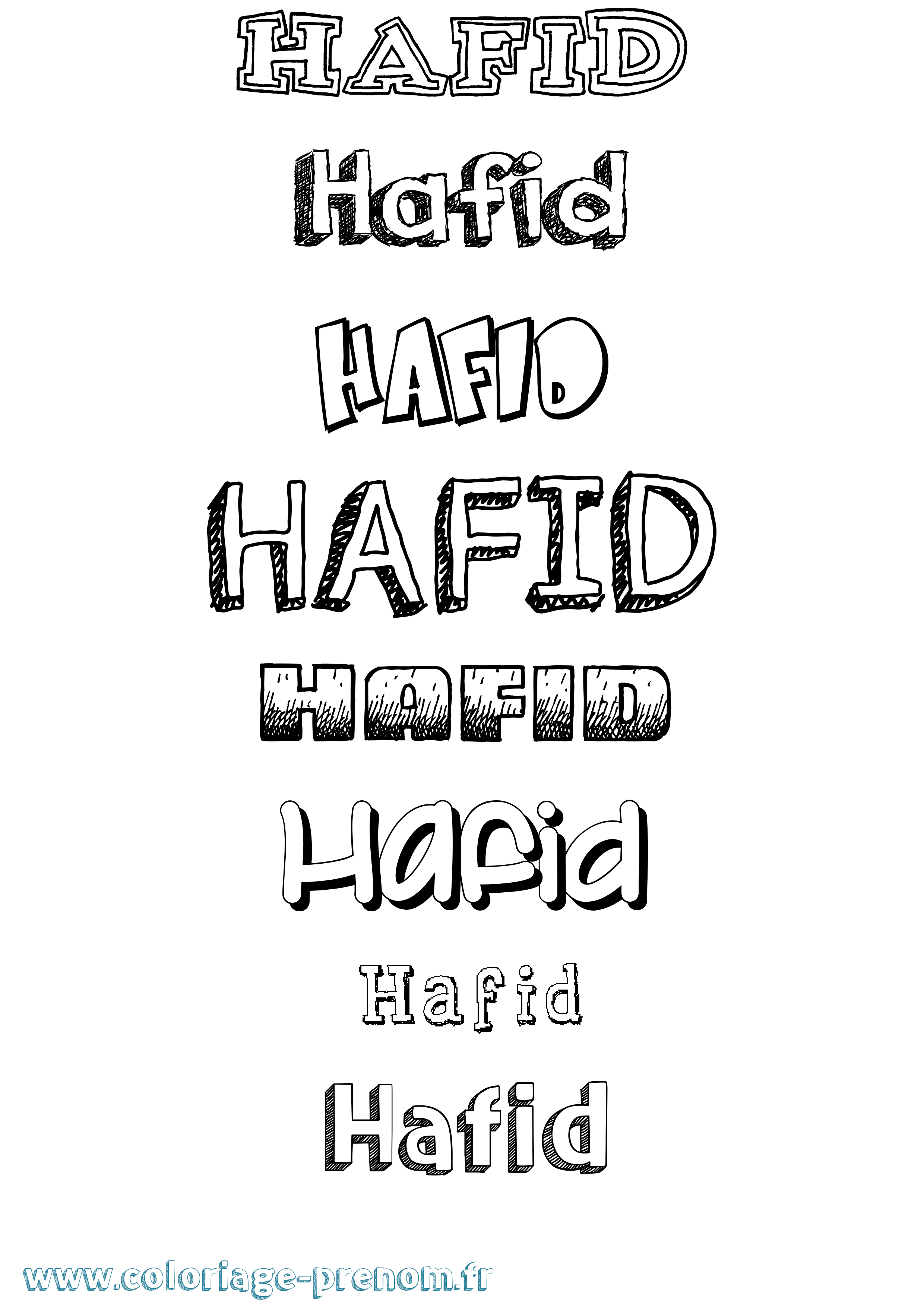 Coloriage Hafid Dessiné Coloriage prénom Hafid Dessiné
