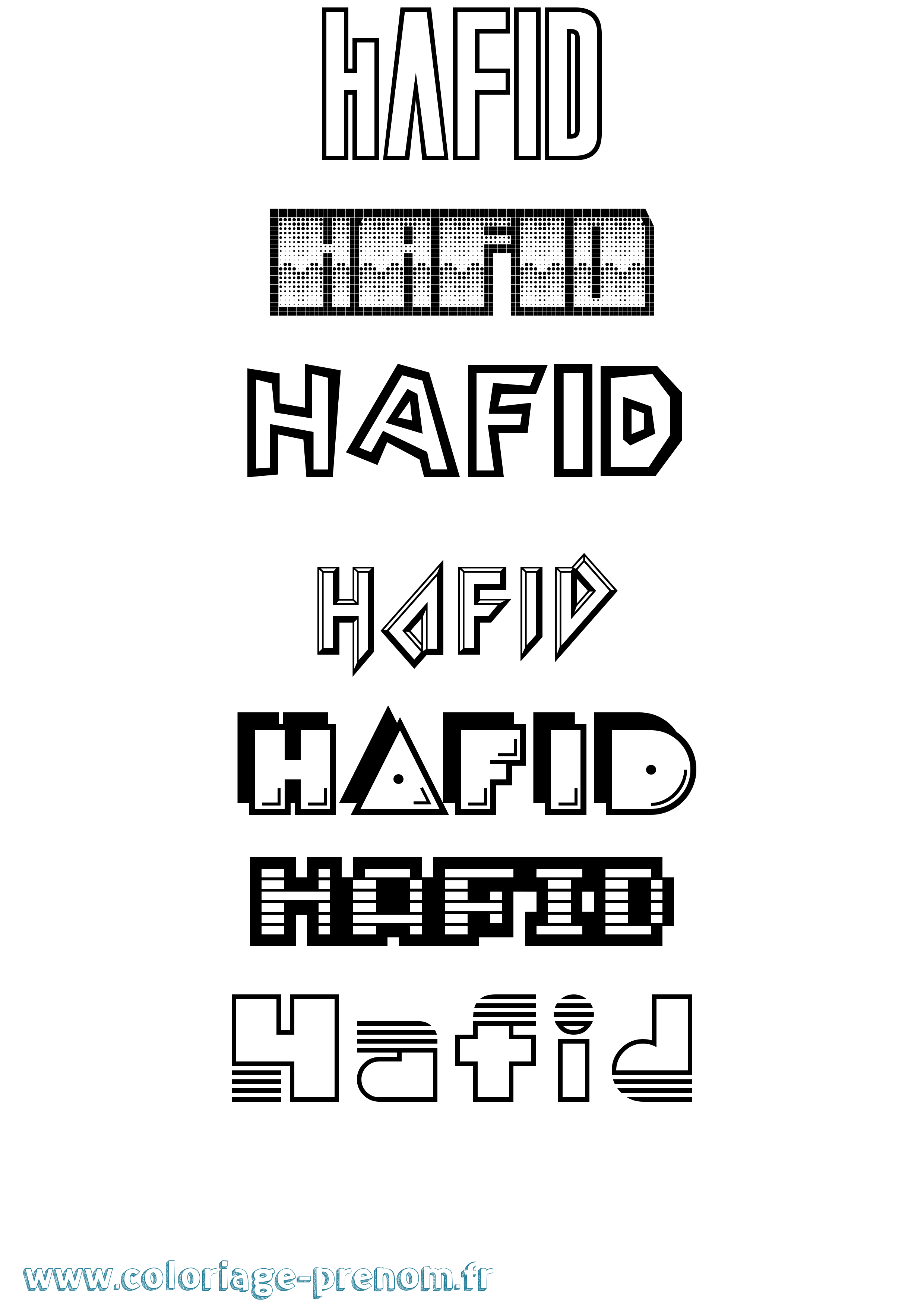 Coloriage Hafid Jeux Vidéos Coloriage prénom Hafid Jeux Vidéos